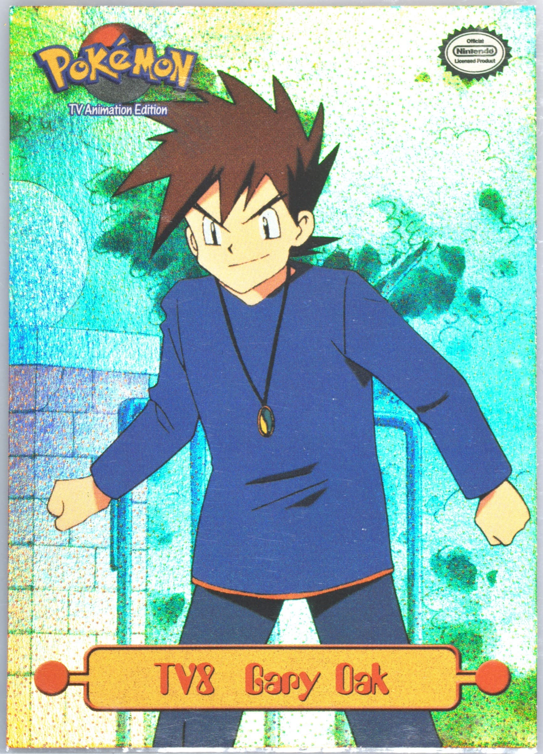 Gary Oak Rainbow (TV8) 1999 Topps Pokemon Series 1 Character Cards
