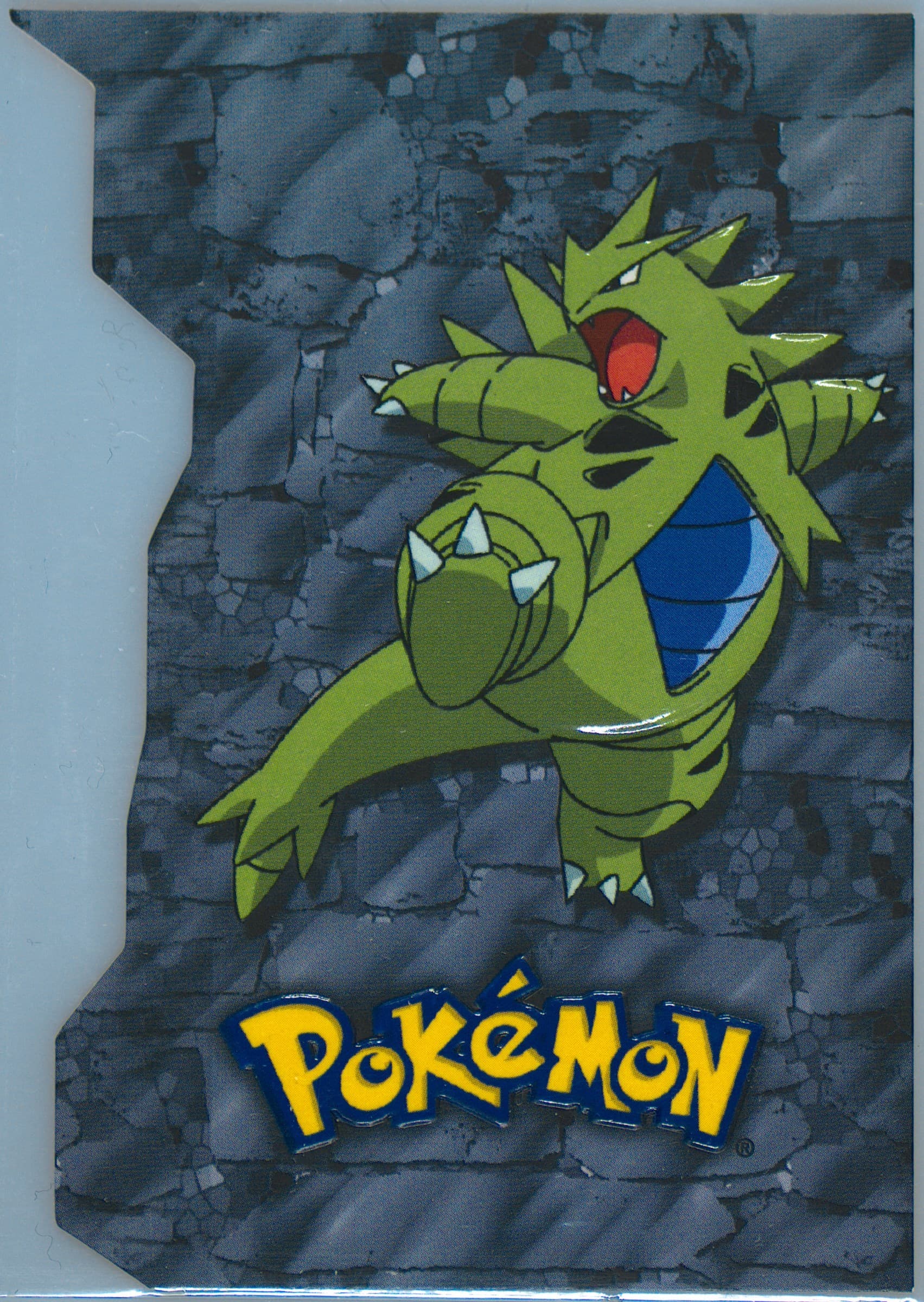 Tyranitar (18) 2001 Topps Pokemon Johto League Champions Die-Cut Embossed