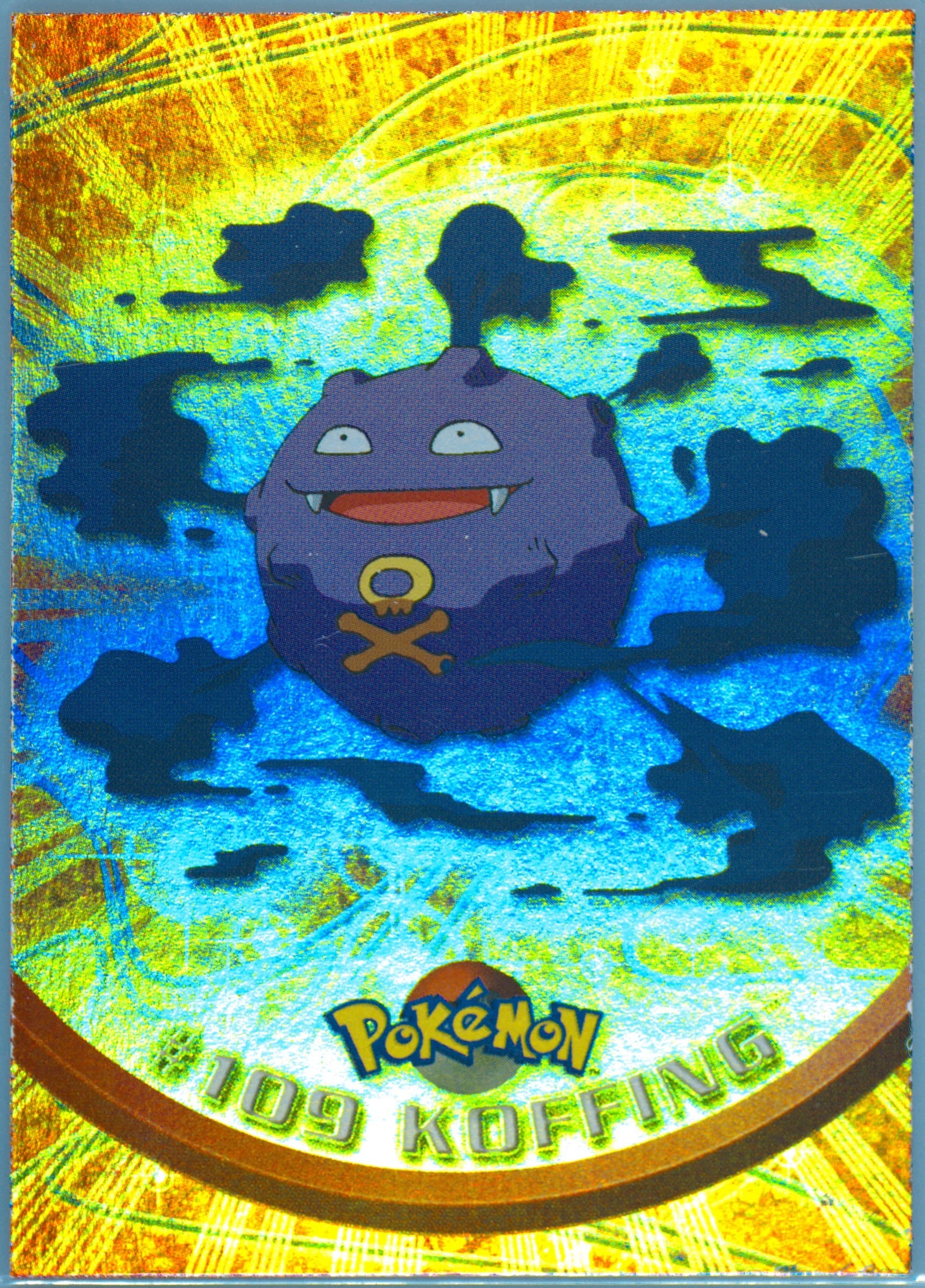 Koffing Rainbow Foil (109) 2000 Topps Pokemon TV Animation Series 2