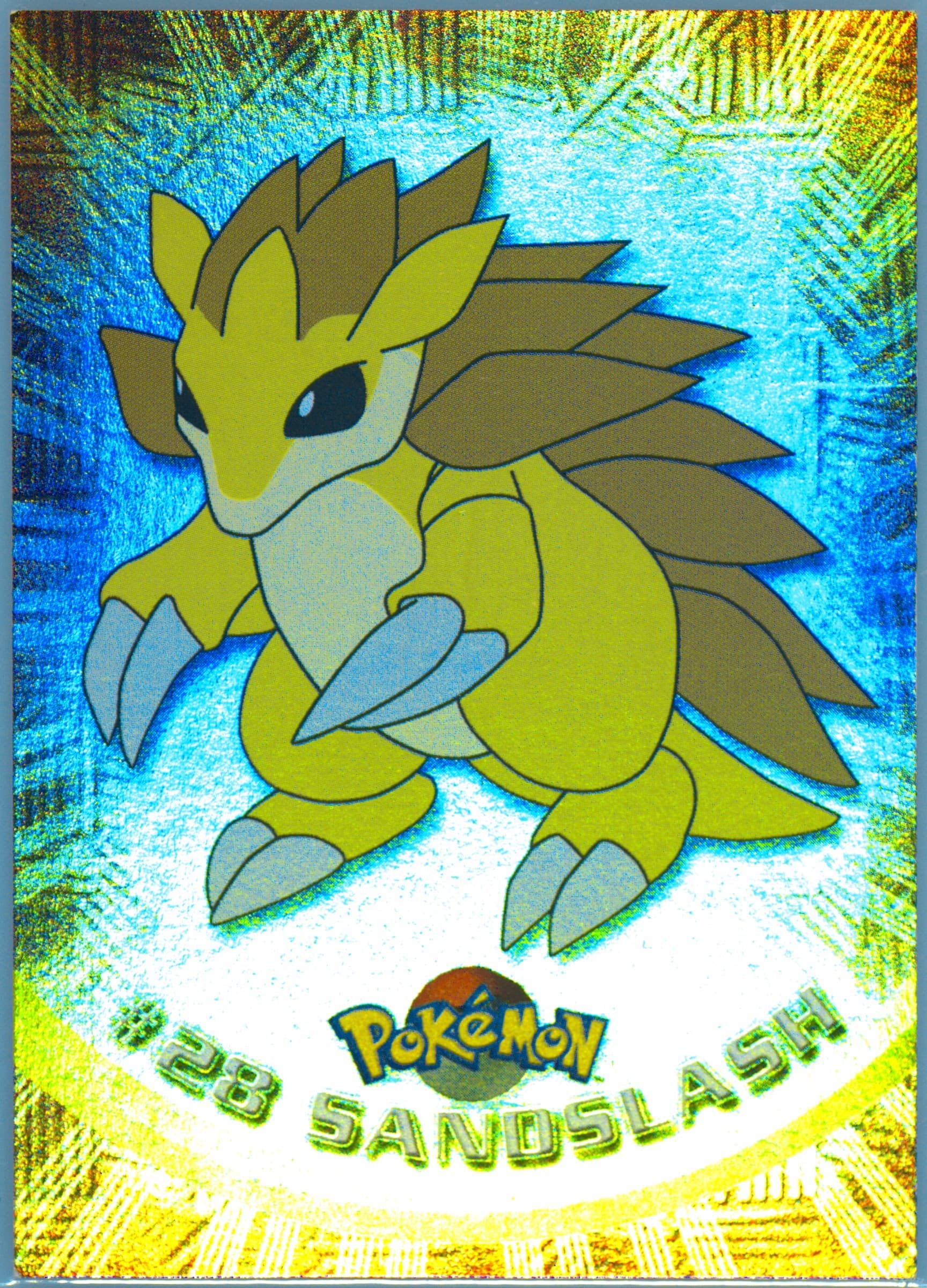 Sandslash Rainbow Foil (28) 1999 Topps Pokemon TV