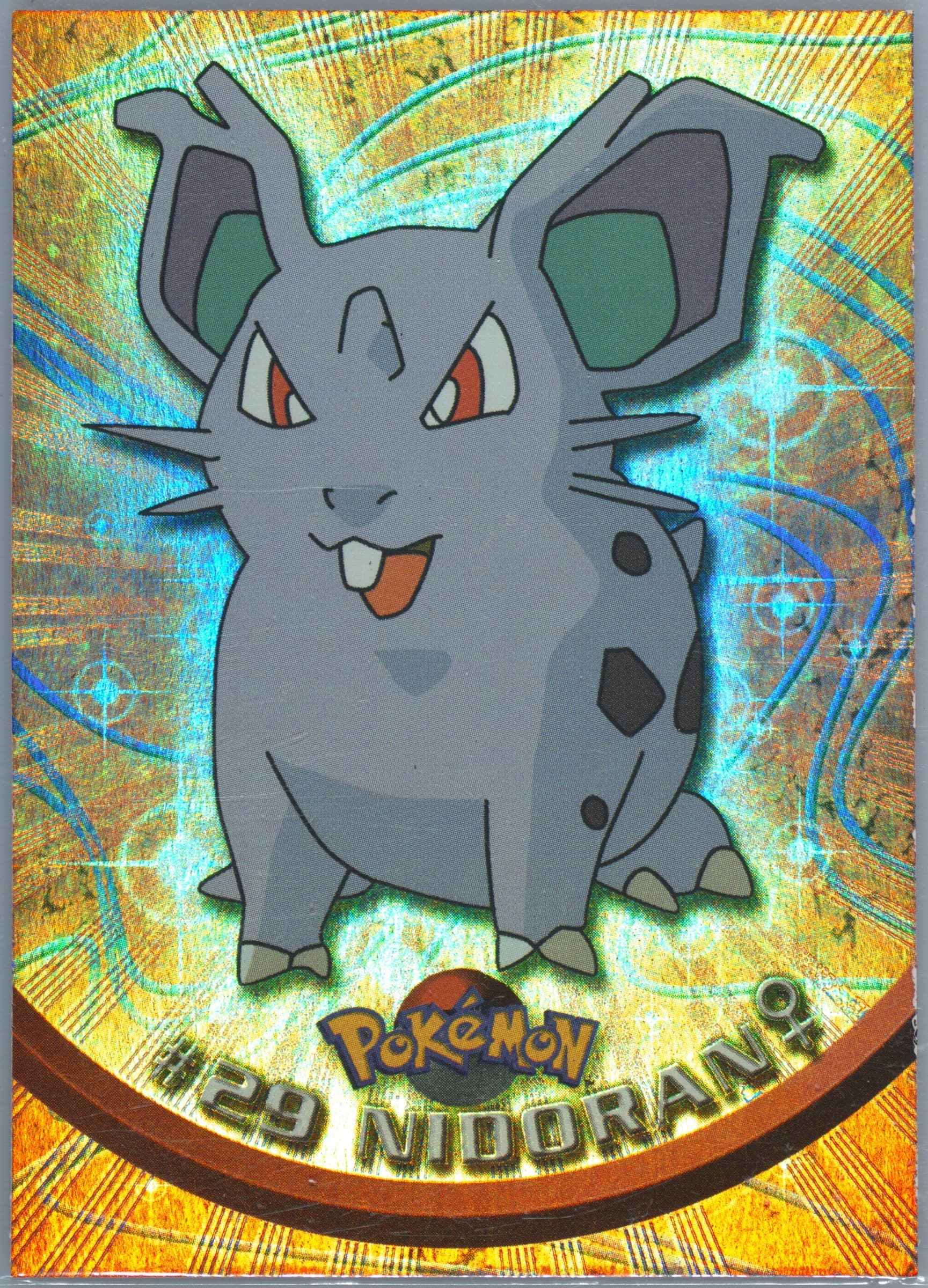 Nidoran Rainbow Foil (29) 1999 Topps Pokemon TV