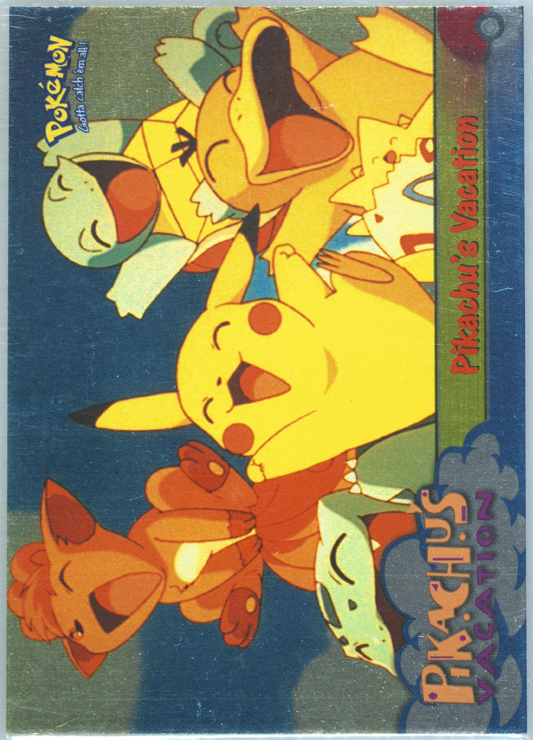 Movie Edition Pikachu's Vacation-Foil (42) 1999 Topps Pokemon the Movie Edt