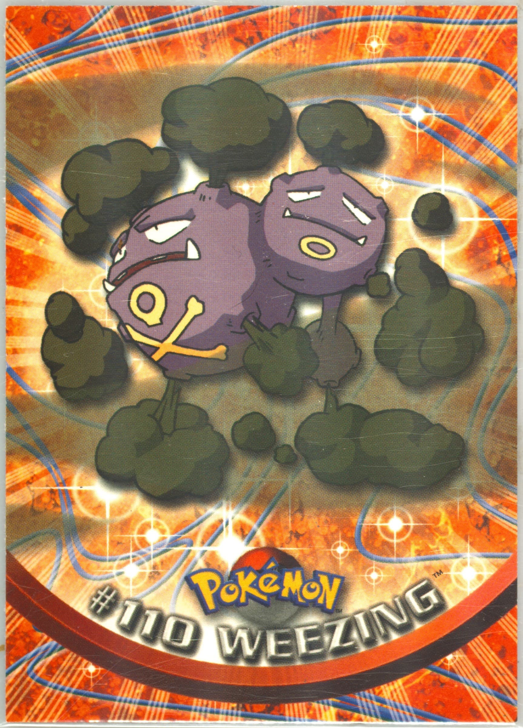 Weezing (110) 2000 Topps Pokemon TV Animation Series 2