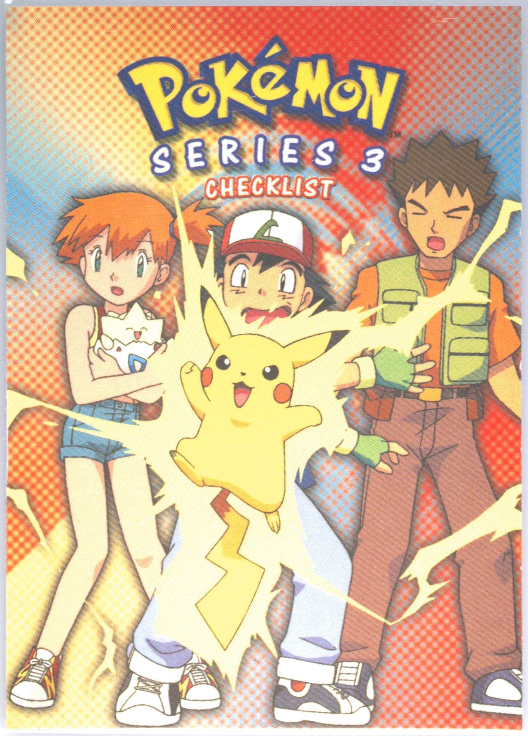 Checklist 2000 Topps Pokemon TV Animation Series 3