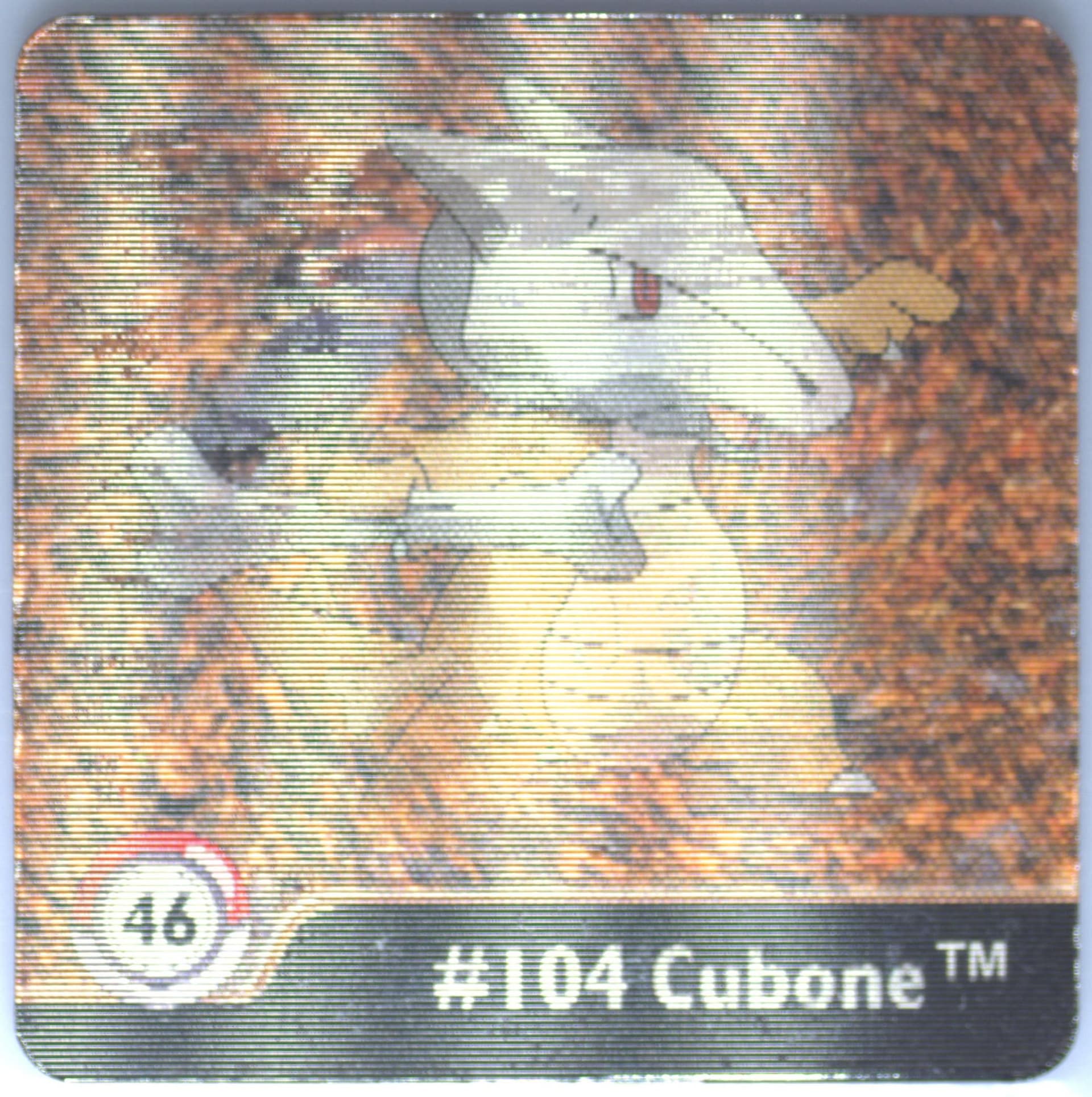 Cubone/Marowak (46) 1999 Pokemon Action Flipz Series One