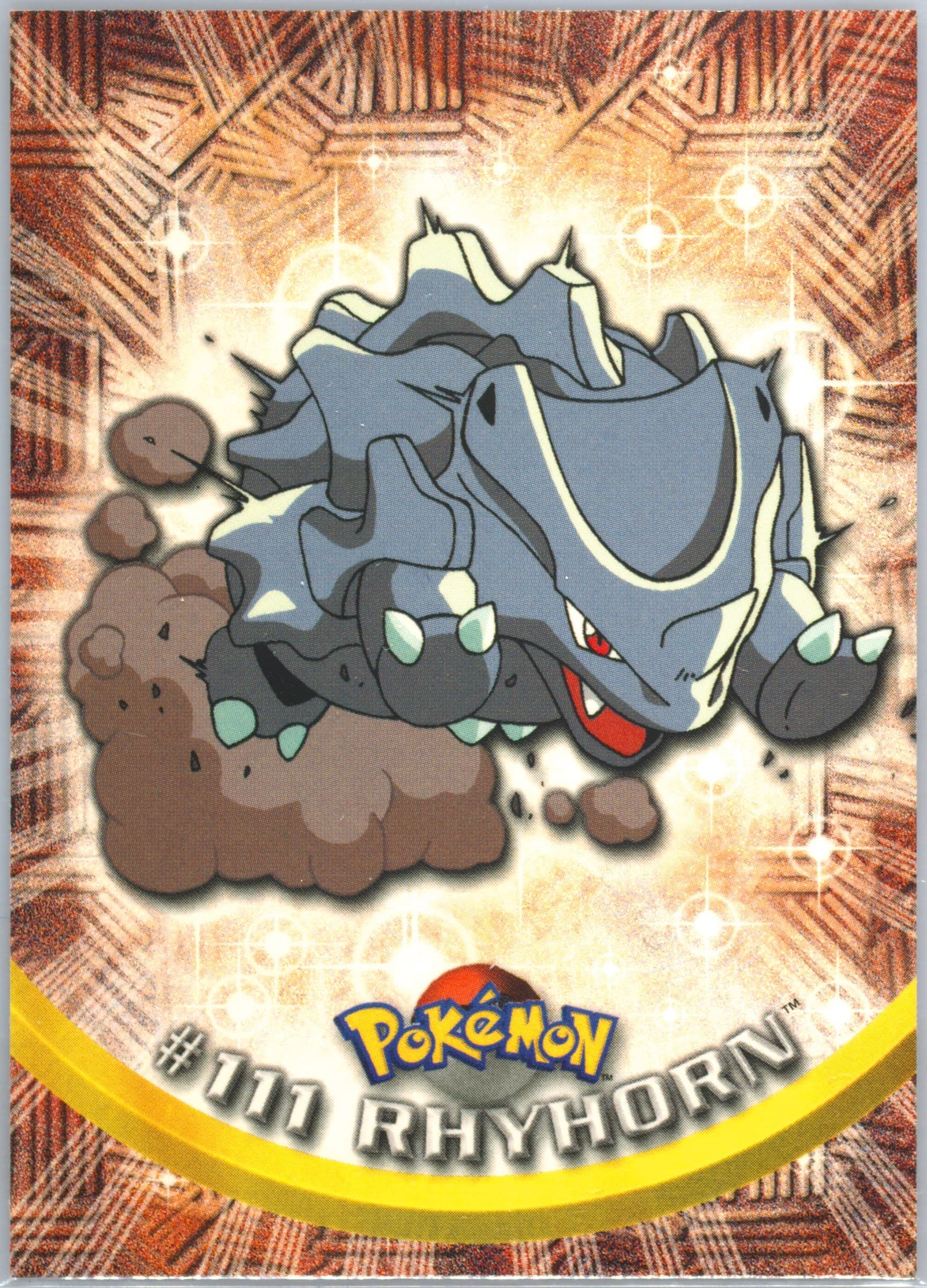 Rhyhorn (111) 2000 Topps Pokemon TV Animation Series 2