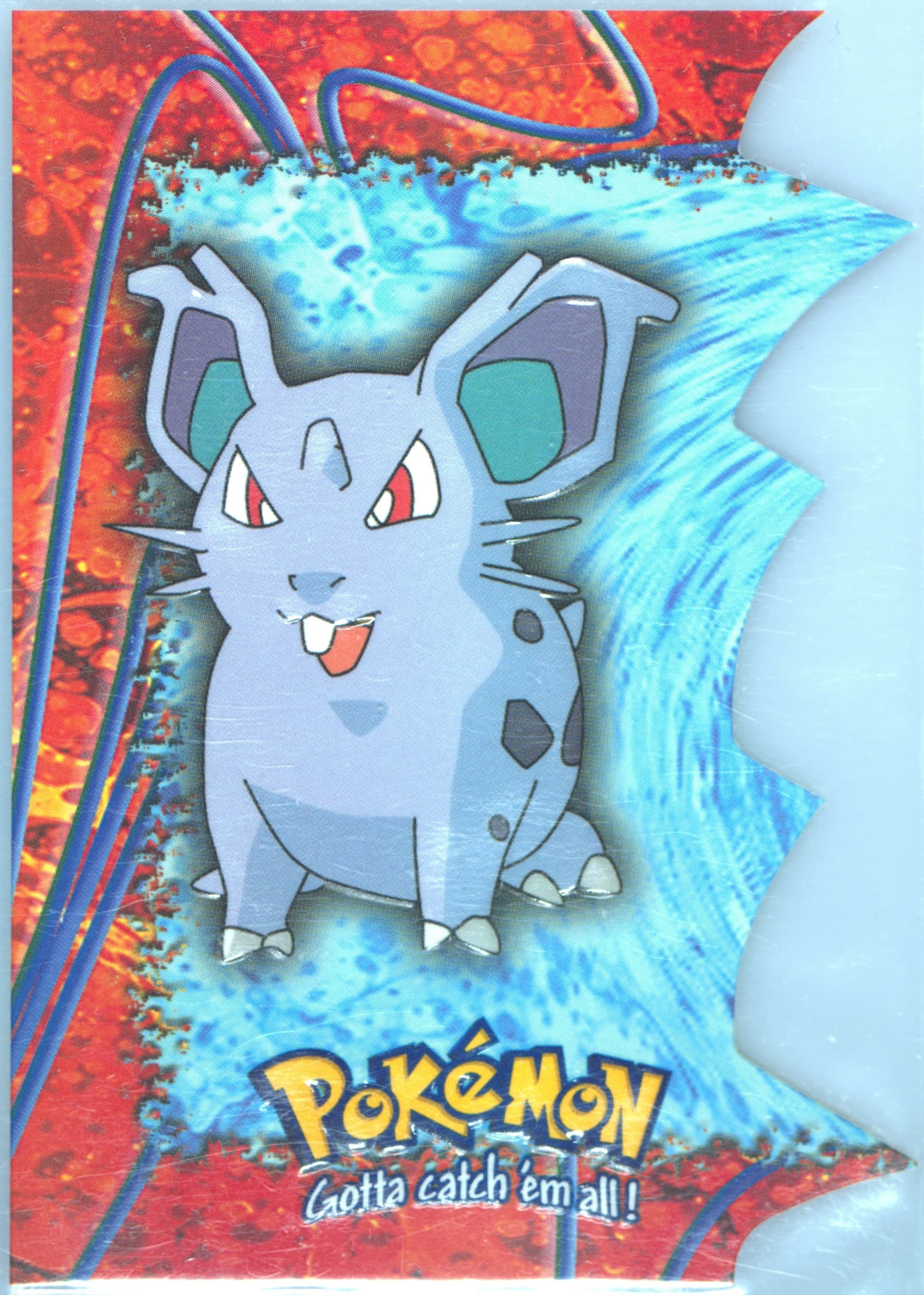 Nidoran (EV07) 2000 Topps Pokemon TV Animation Series 3 Die-Cut Embossed