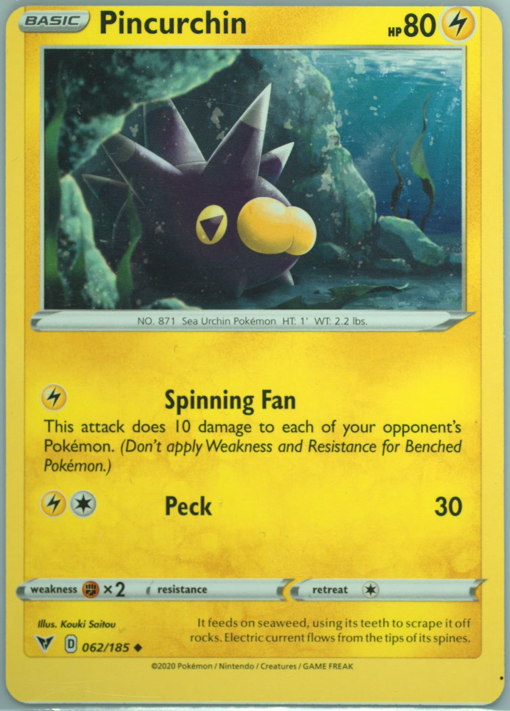 Pincurchin (062) 2020 Pokemon Sword & Shield Vivid Voltage