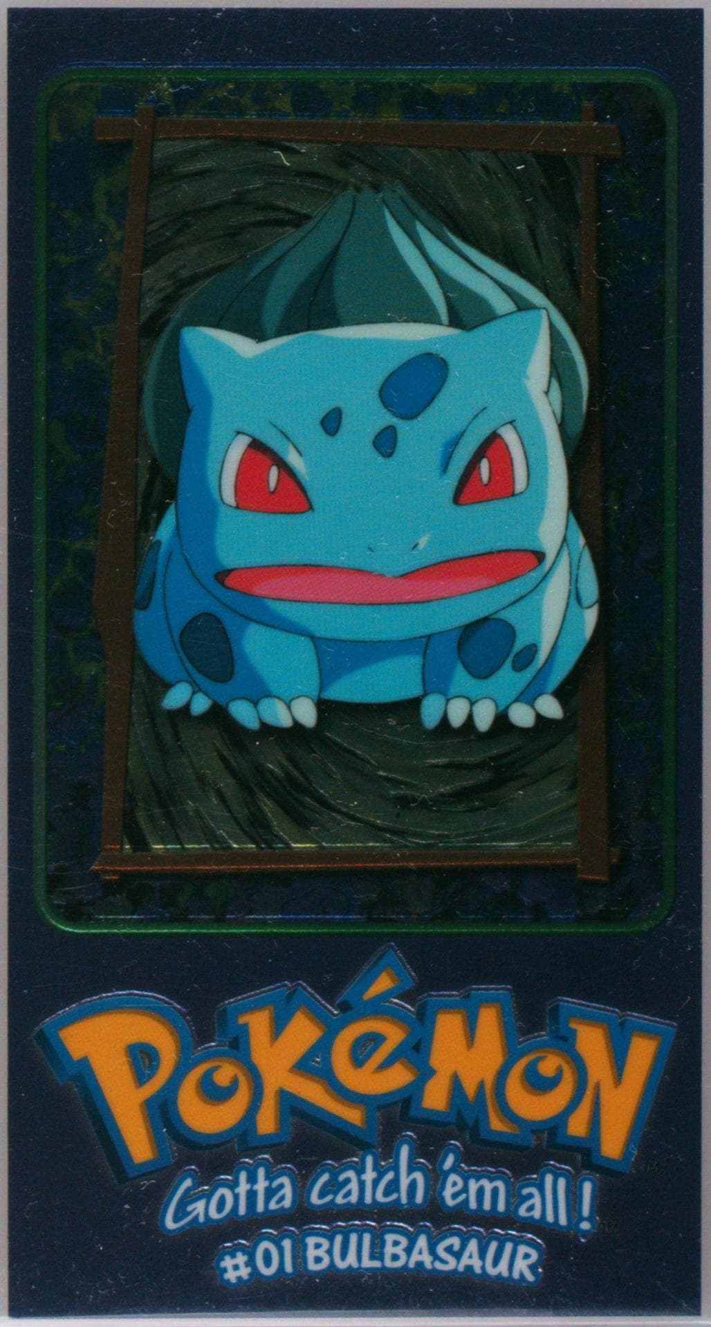 Bulbasaur (3) 1999 Topps Pokemon TV Animation Series 1 Oversized Tin Toppers