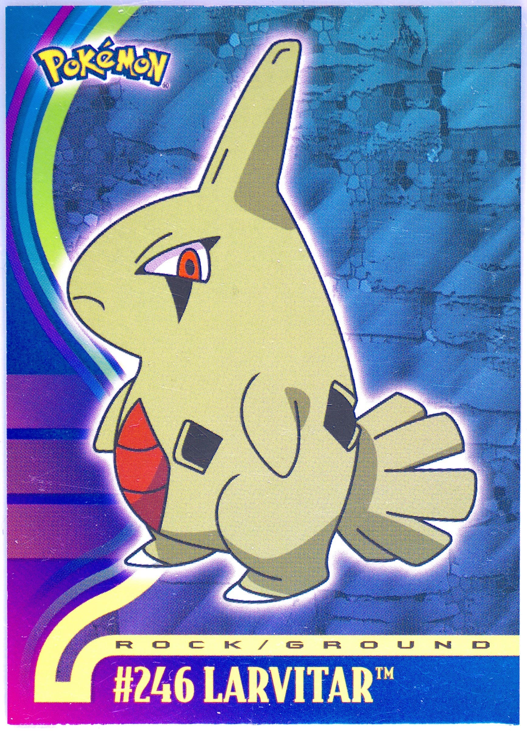 Larvitar (246) 2001 Topps Pokemon Johto League Champions