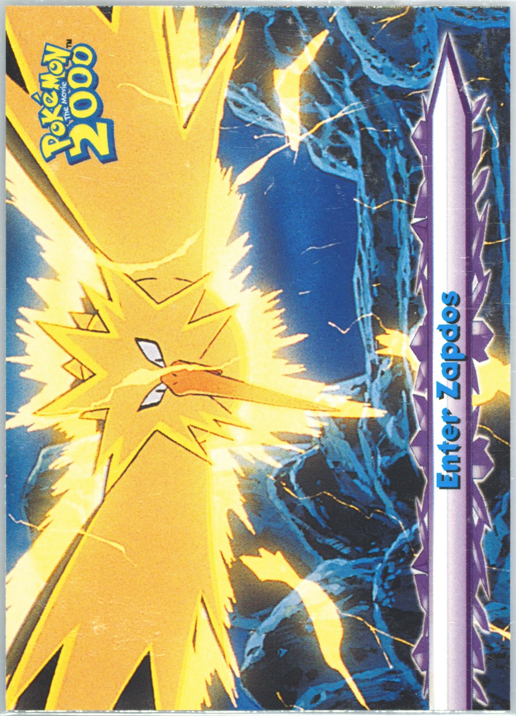 Enter Zapdos (33) 2000 Topps Pokemon the Movie 2000