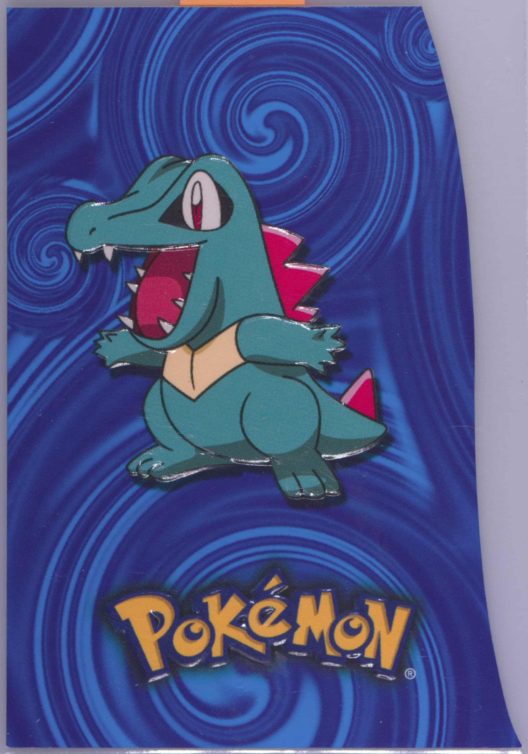 Totodile (7) 2001 Topps Pokemon Johto Series 1 Die-Cut Embossed
