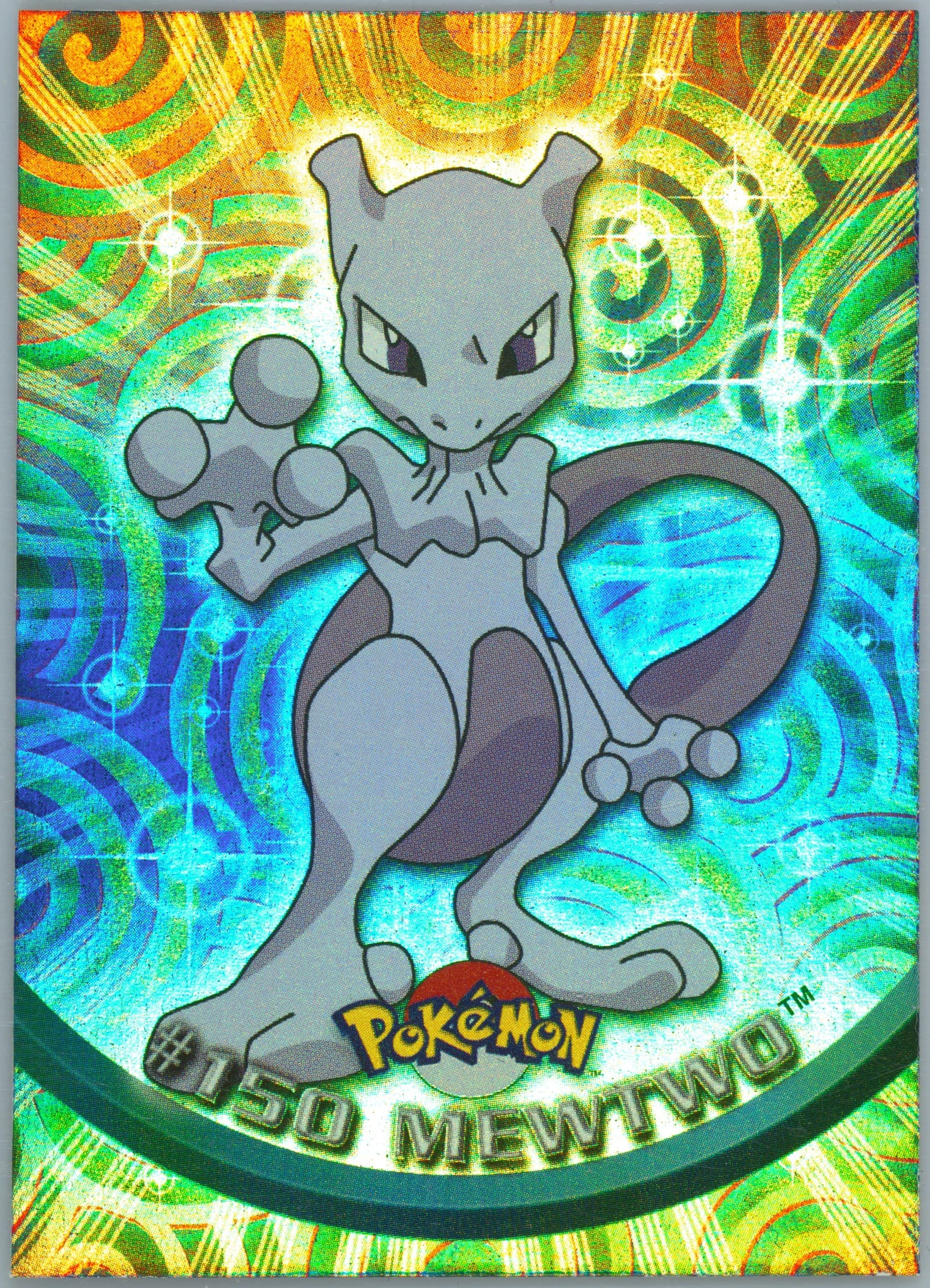 Mewtwo Rainbow Foil (150) 2000 Topps Pokemon TV Animation Series 3
