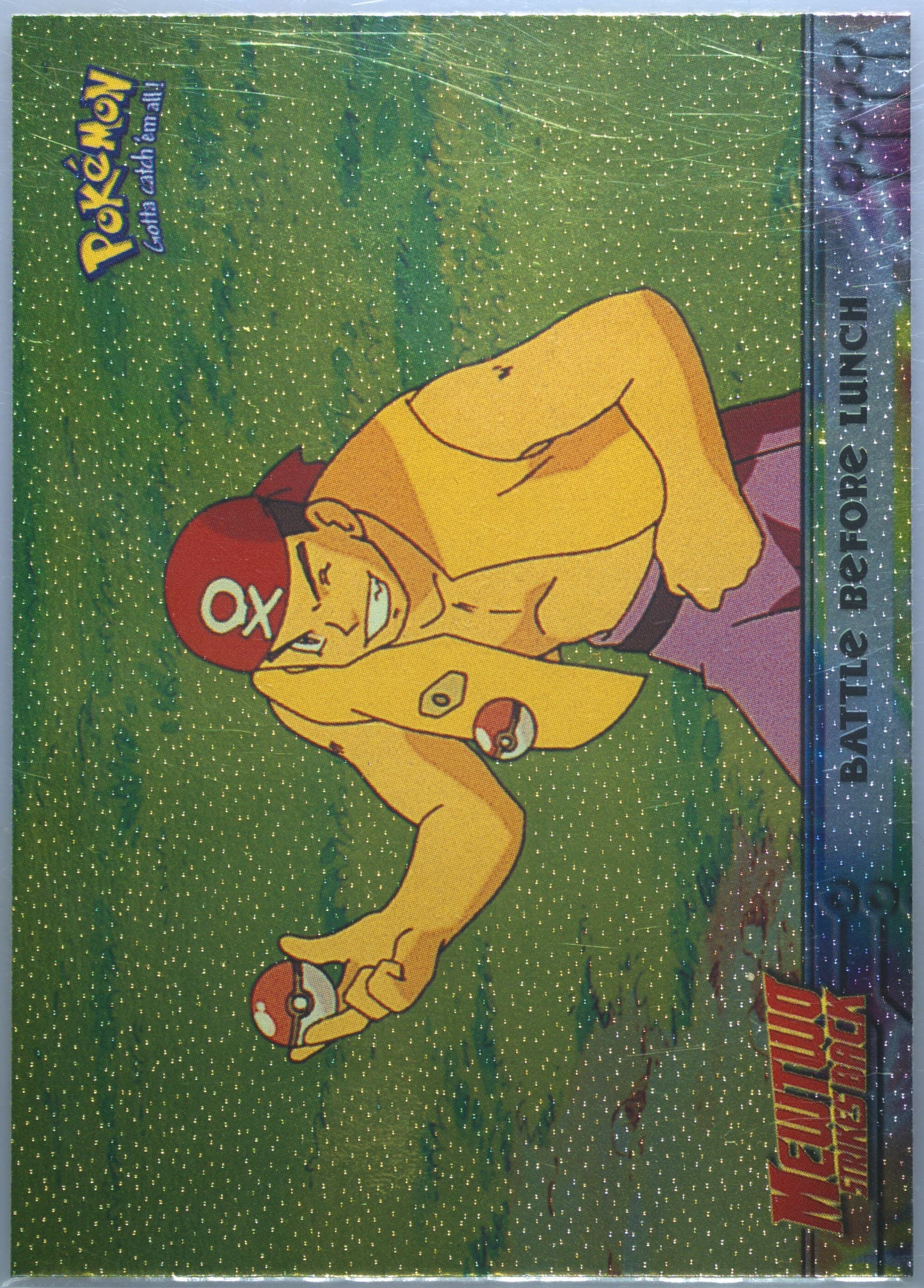 Movie Edition Battle Before Lunch-Foil (10) 1999 Topps Pokemon the Movie Edt