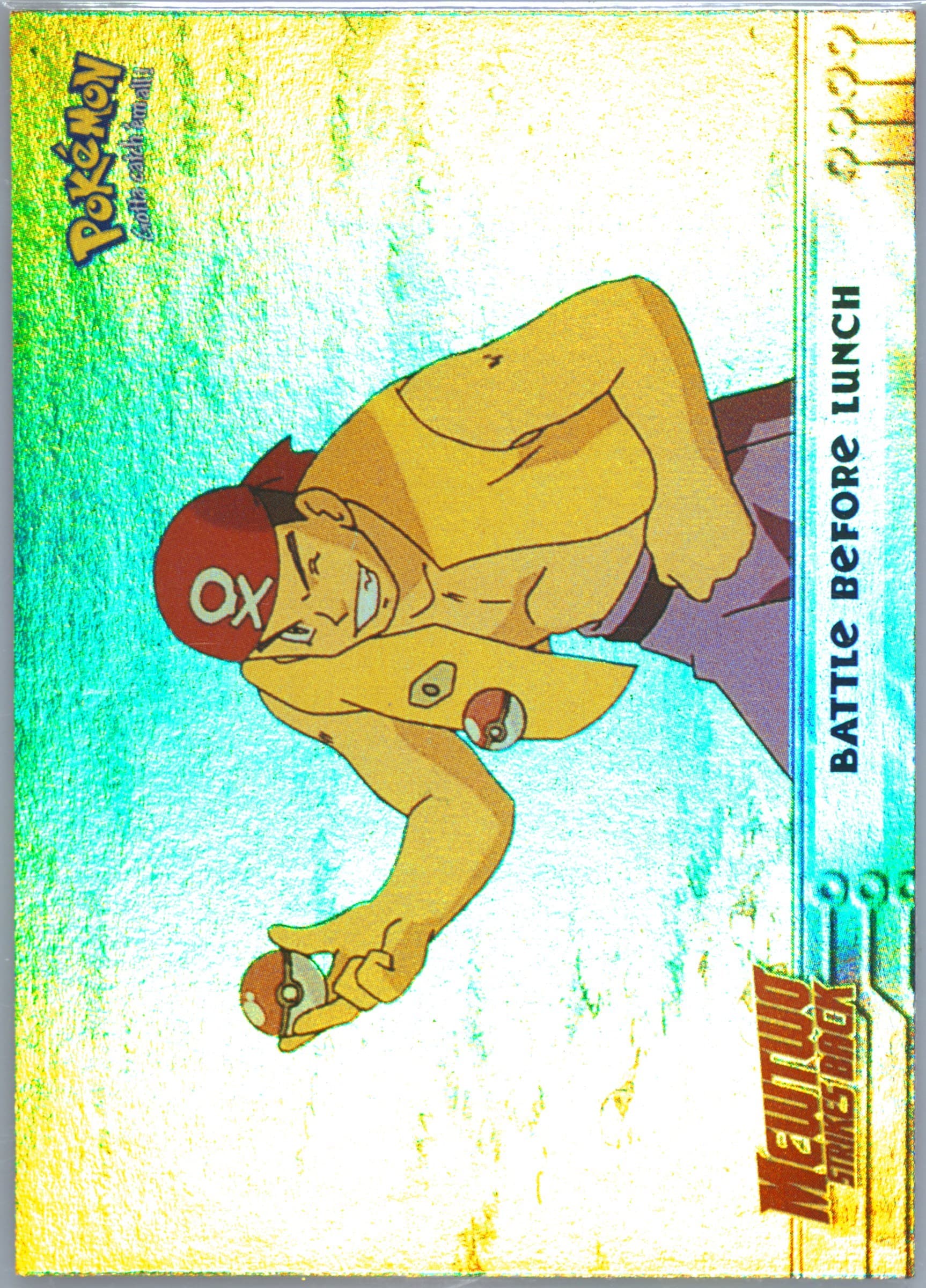 Movie Edition Battle Before Lunch-Rainbow Foil (10) 1999 Topps Pokemon the Movie Edt