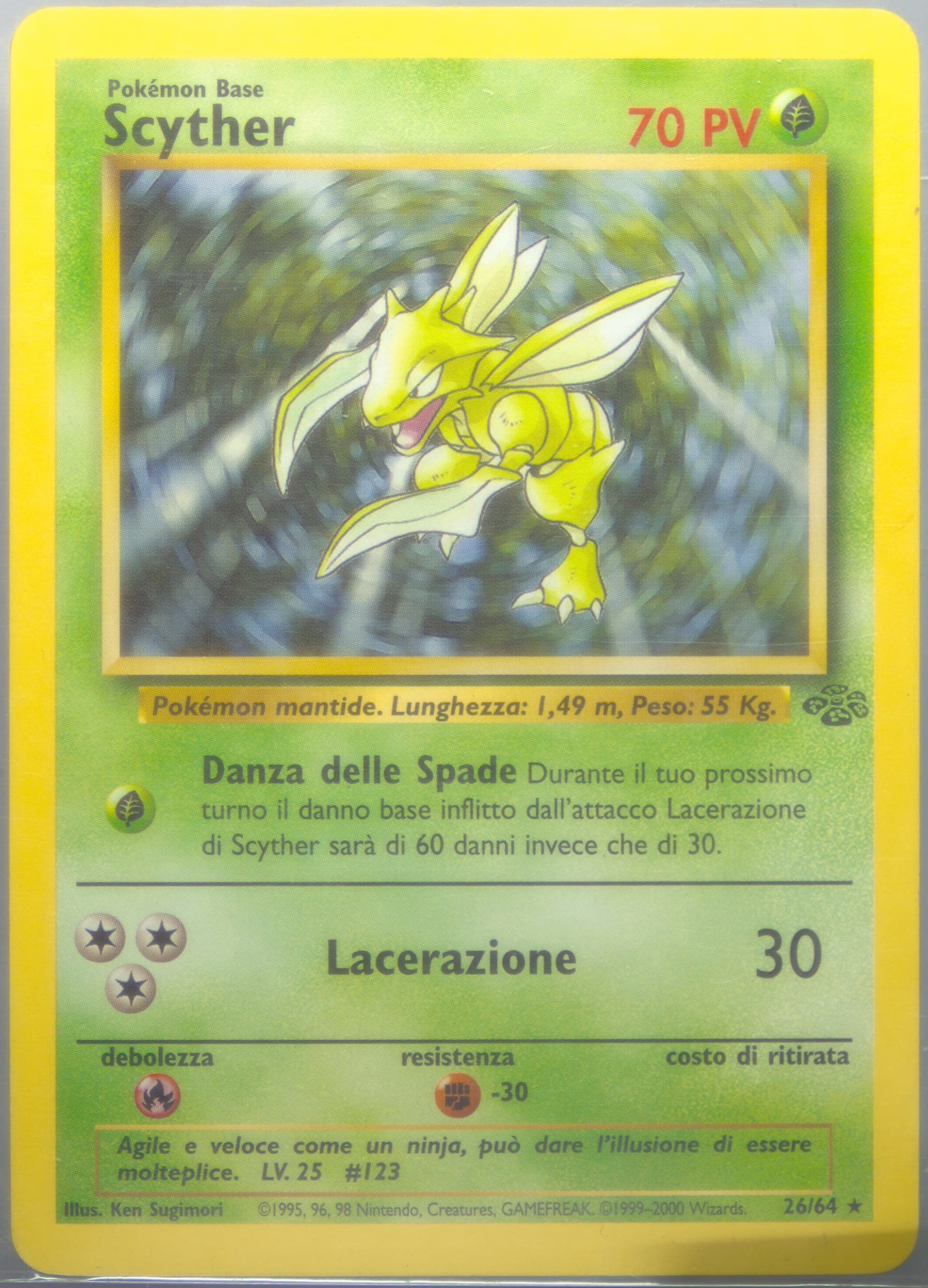Scyther (26) 2000 Pokemon Italian Jungle