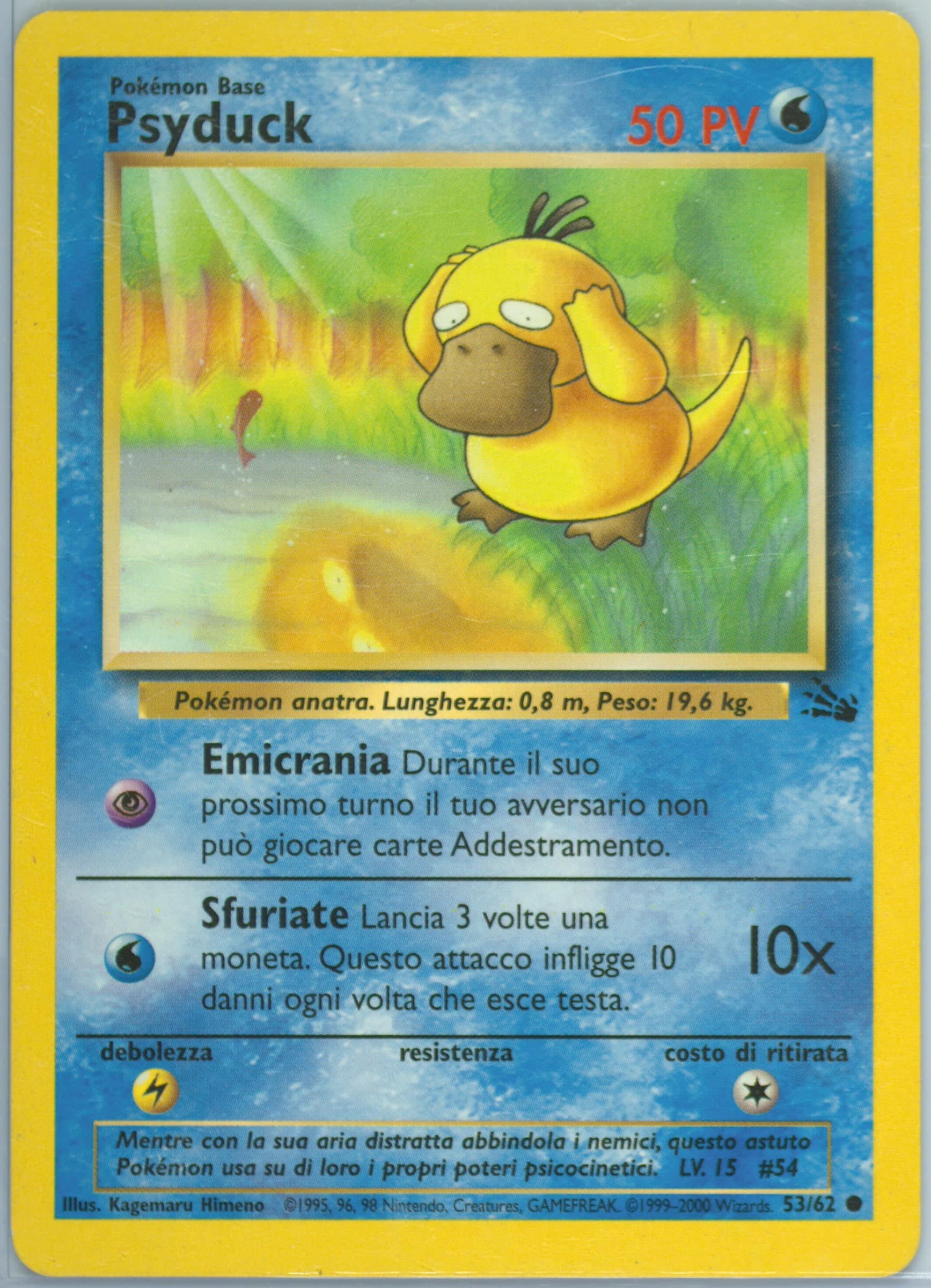 Psyduck (53) 2000 Pokemon Italian Fossil