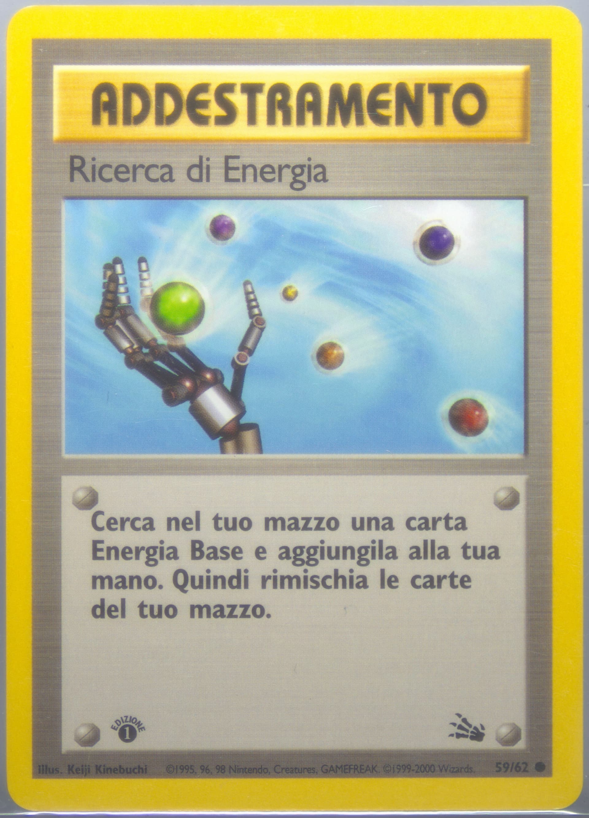 Ricerca DI Energia 1st Edition (59) 2000 Pokemon Italian Fossil