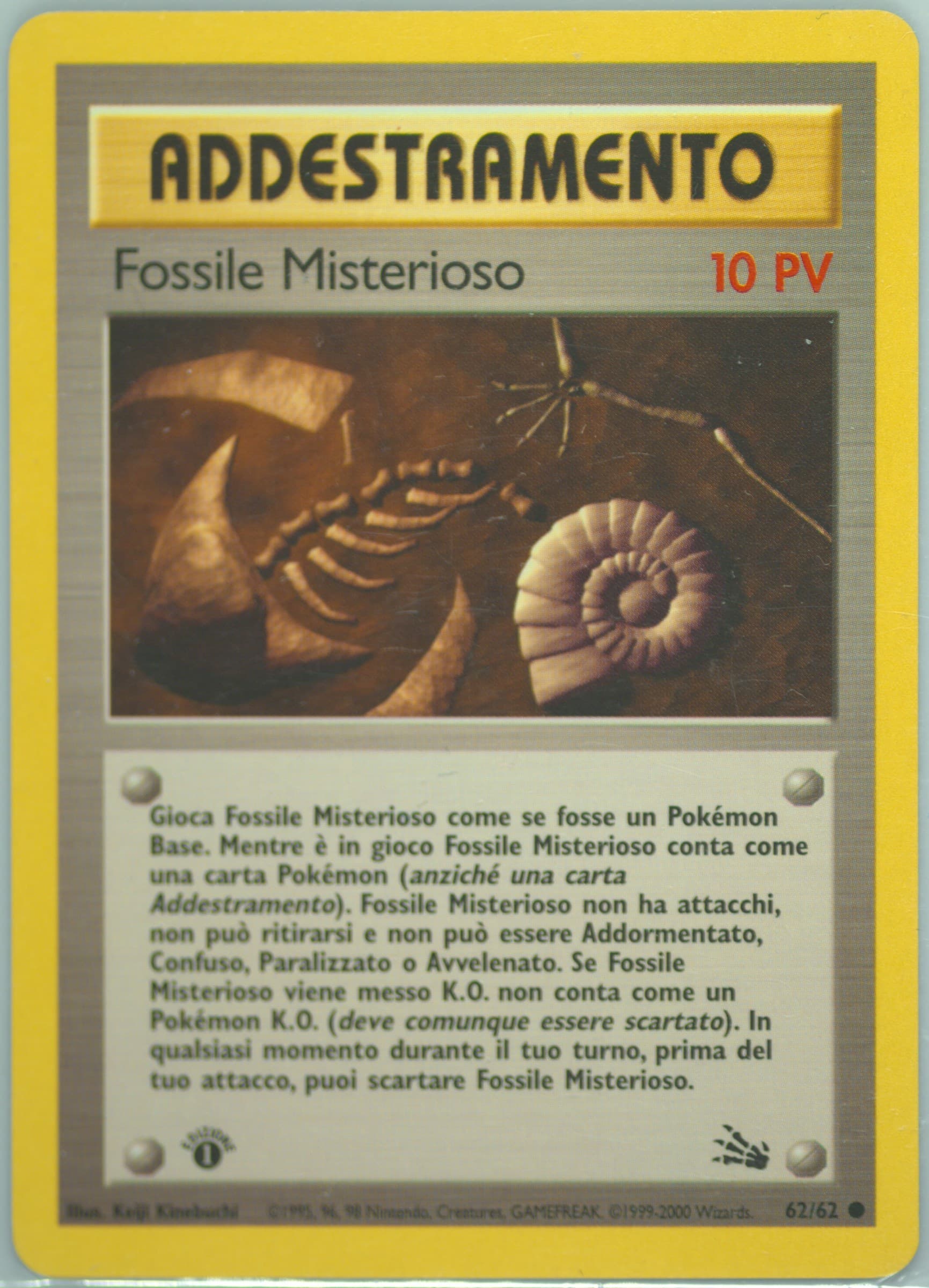 Fossile Misterioso 1st Edition (62) 2000 Pokemon Italian Fossil