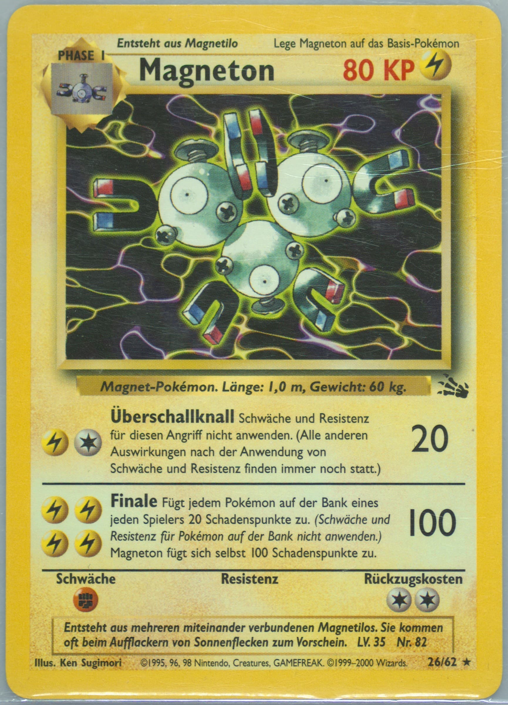 Magneton (26) 2000 Pokemon German Fossil