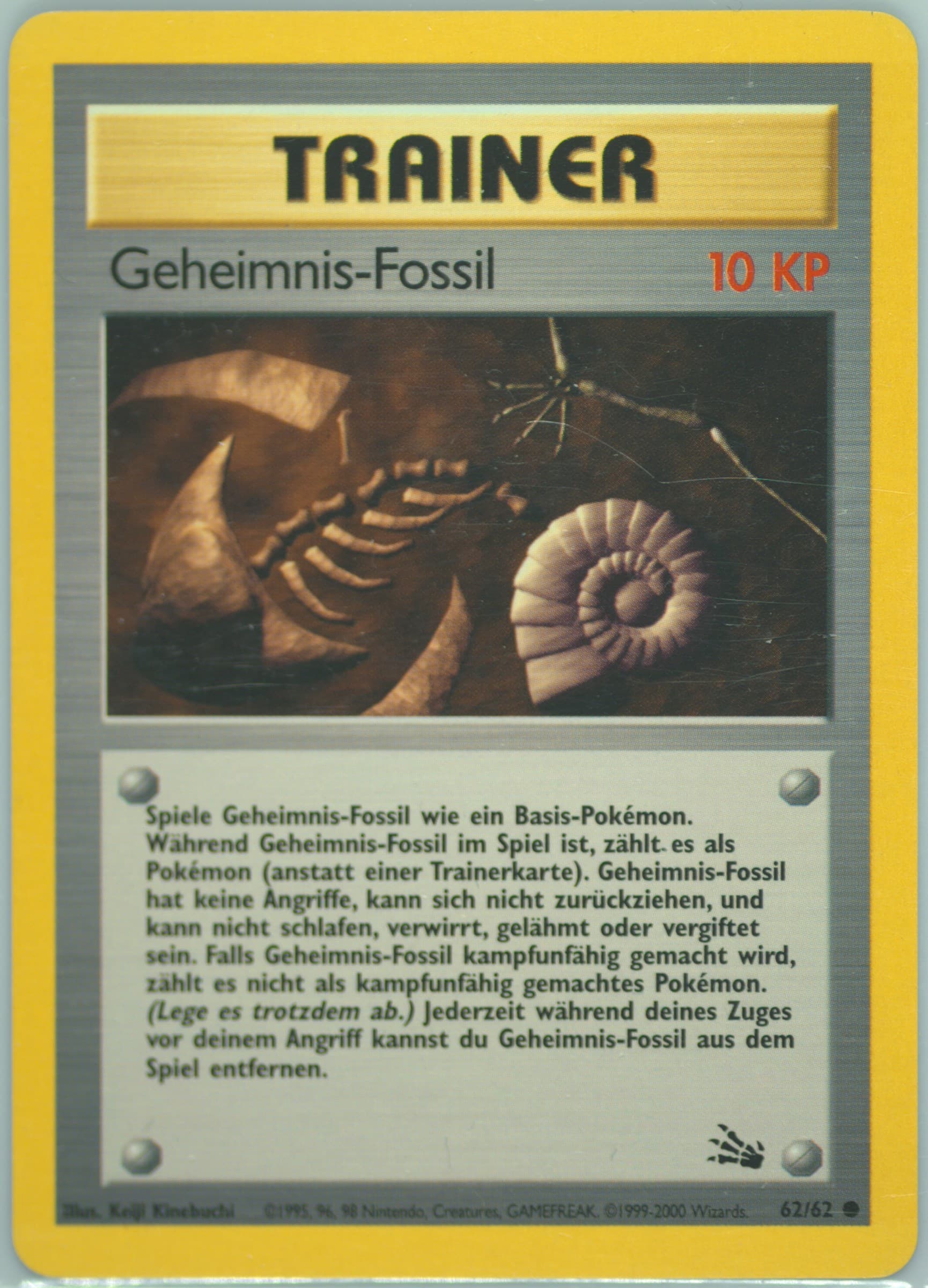 Geheimnis-Fossil (62) 2000 Pokemon German Fossil