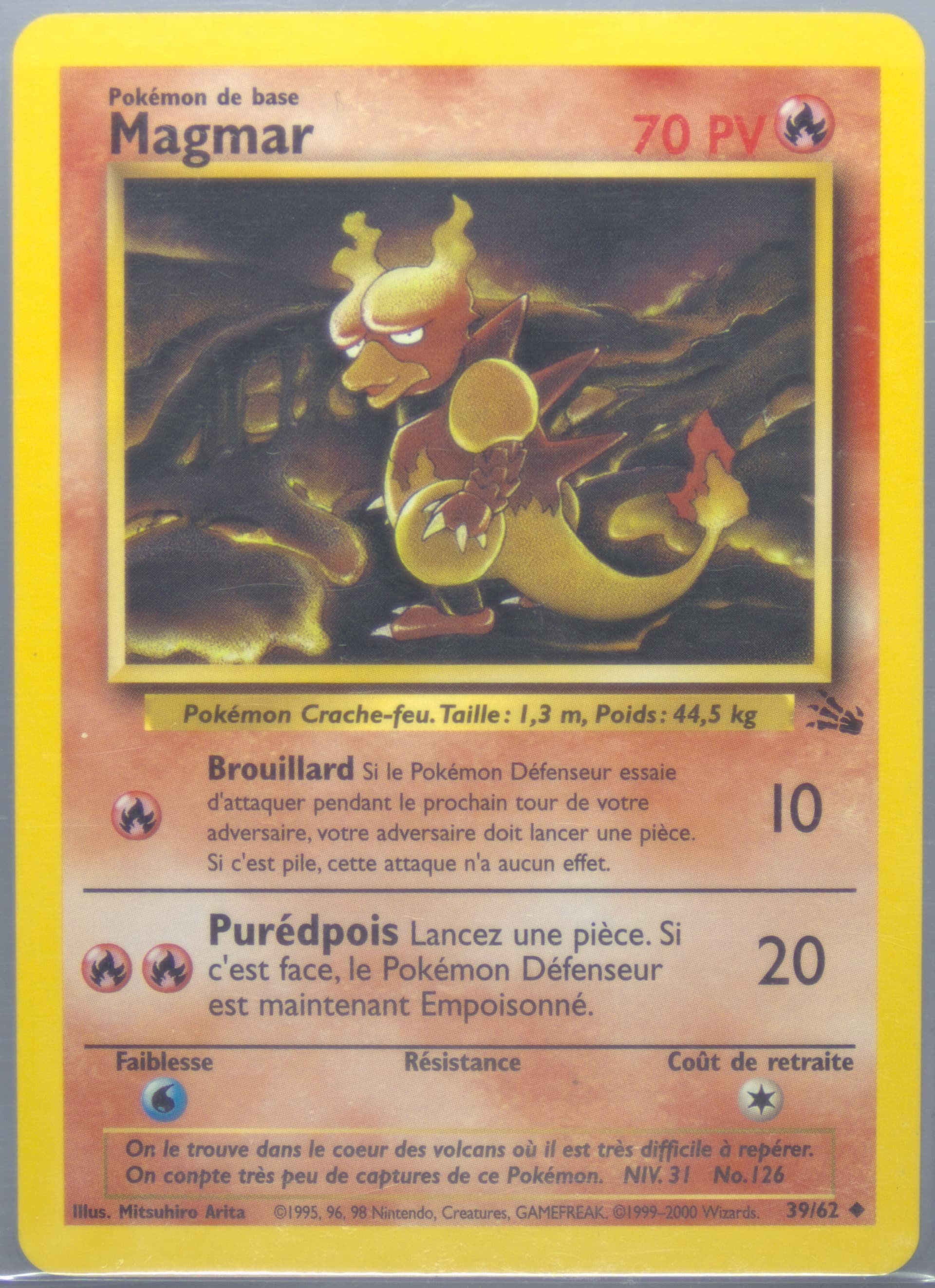 Magmar (39) 2000 Pokemon French Fossil