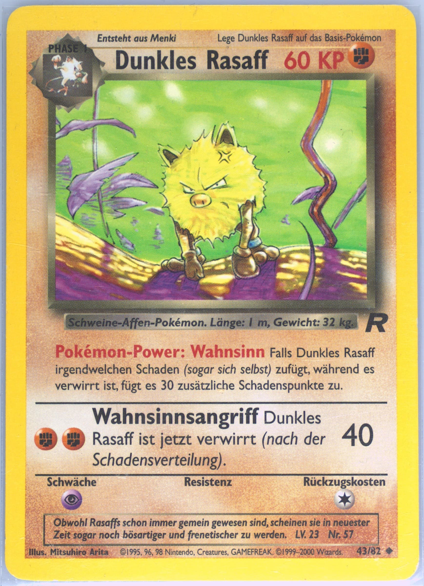 Dunkles Rasaff German (43) 2000 Pokemon Rocket
