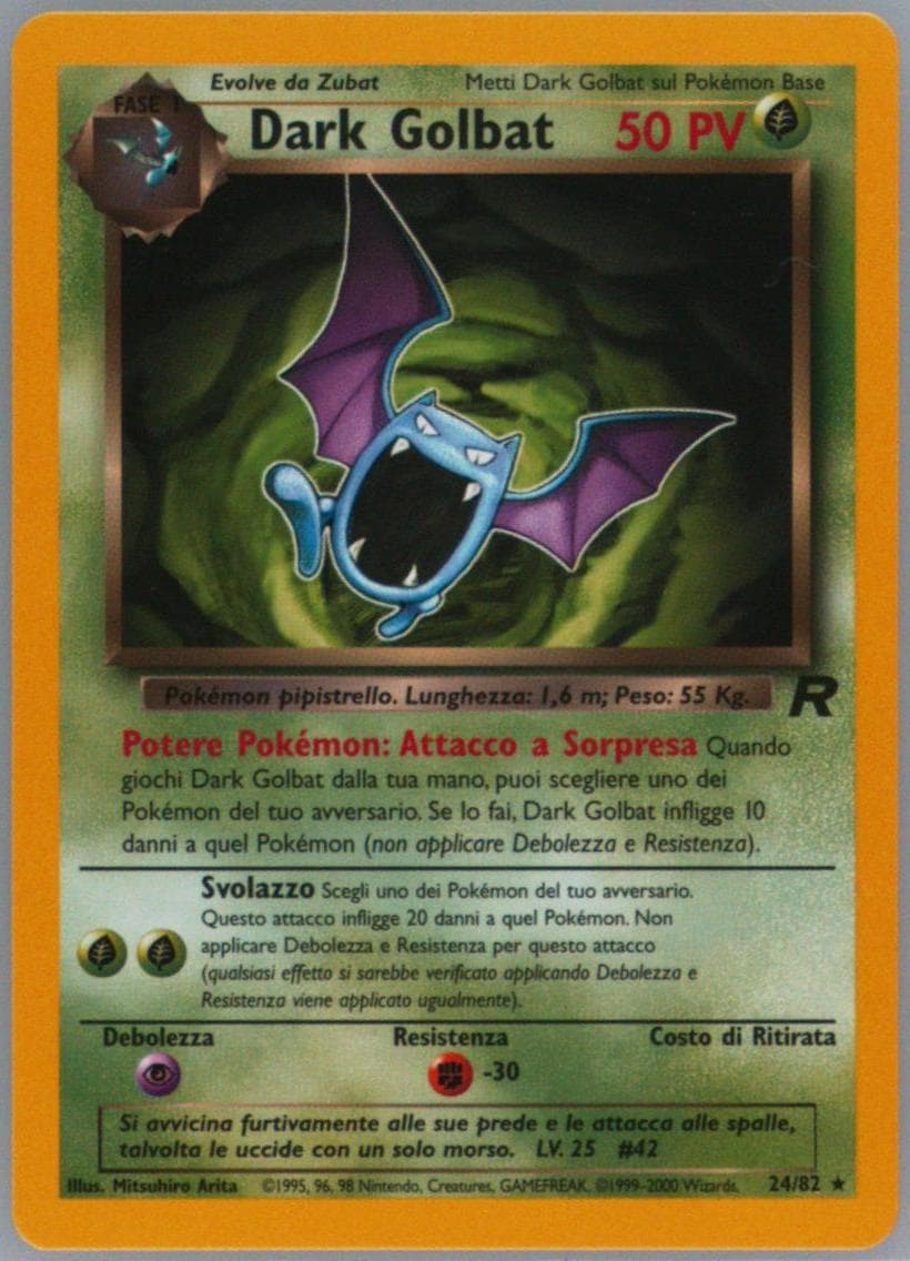 Dark Golbat (24) 2001 Pokemon Italian Rocket