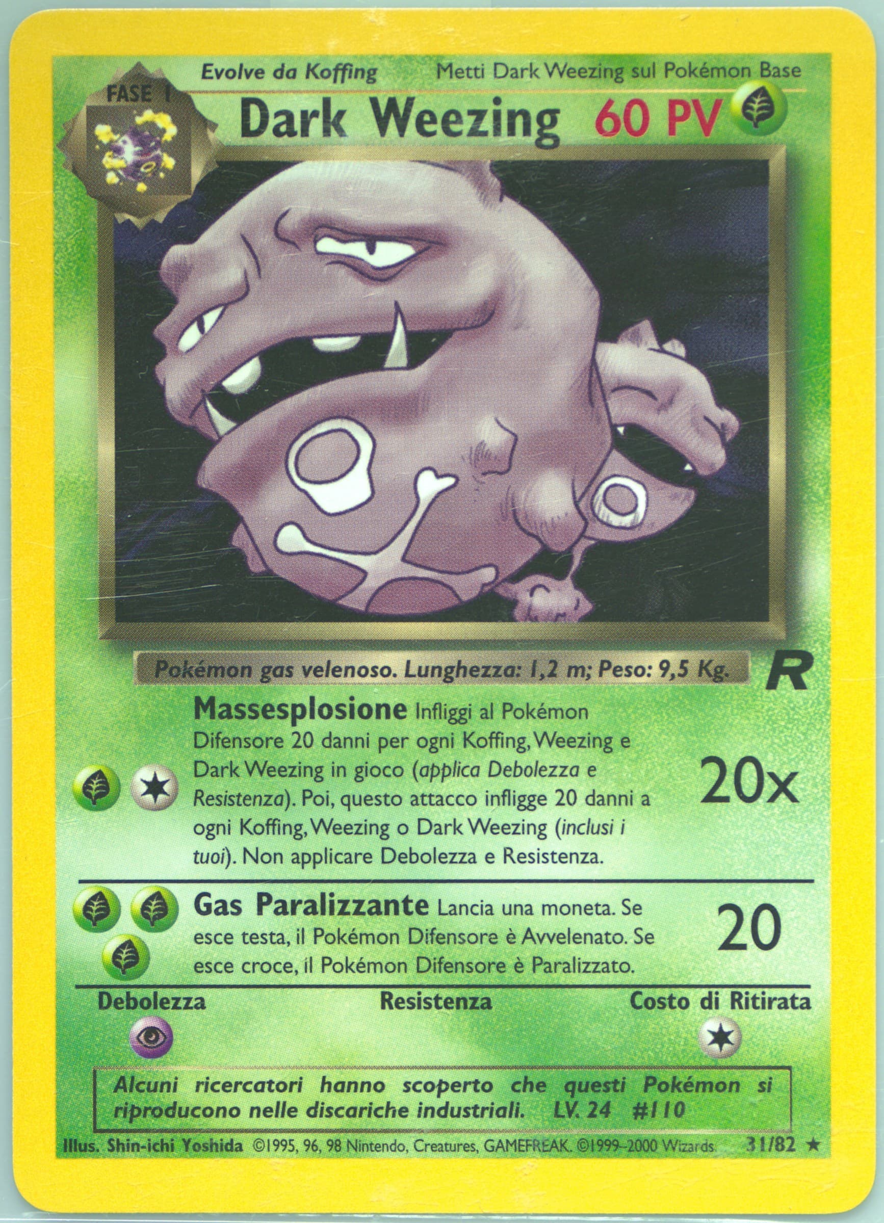 Dark Weezing (31) 2001 Pokemon Italian Rocket