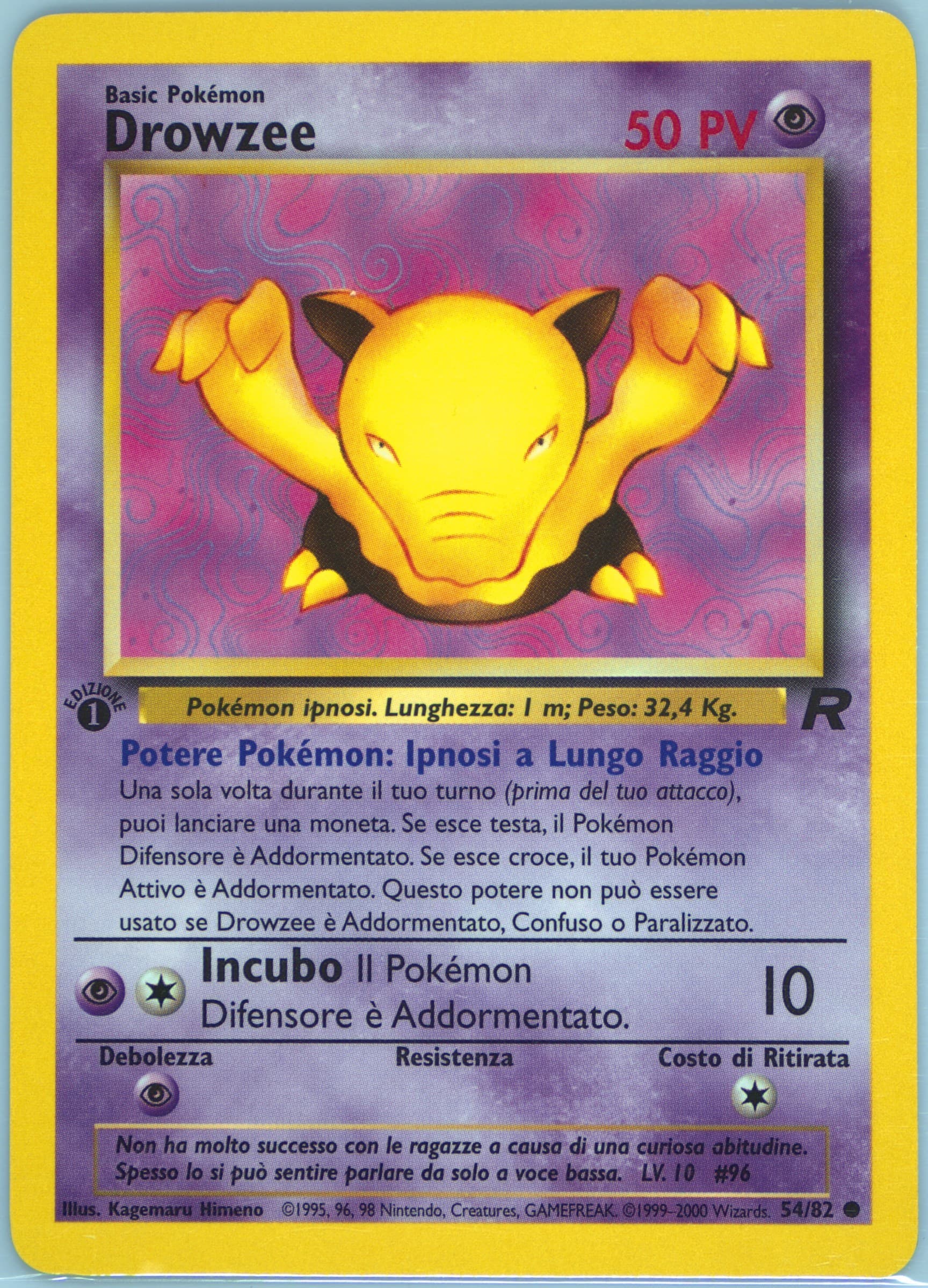 Drowzee 1st Edition (54) 2001 Pokemon Italian Rocket