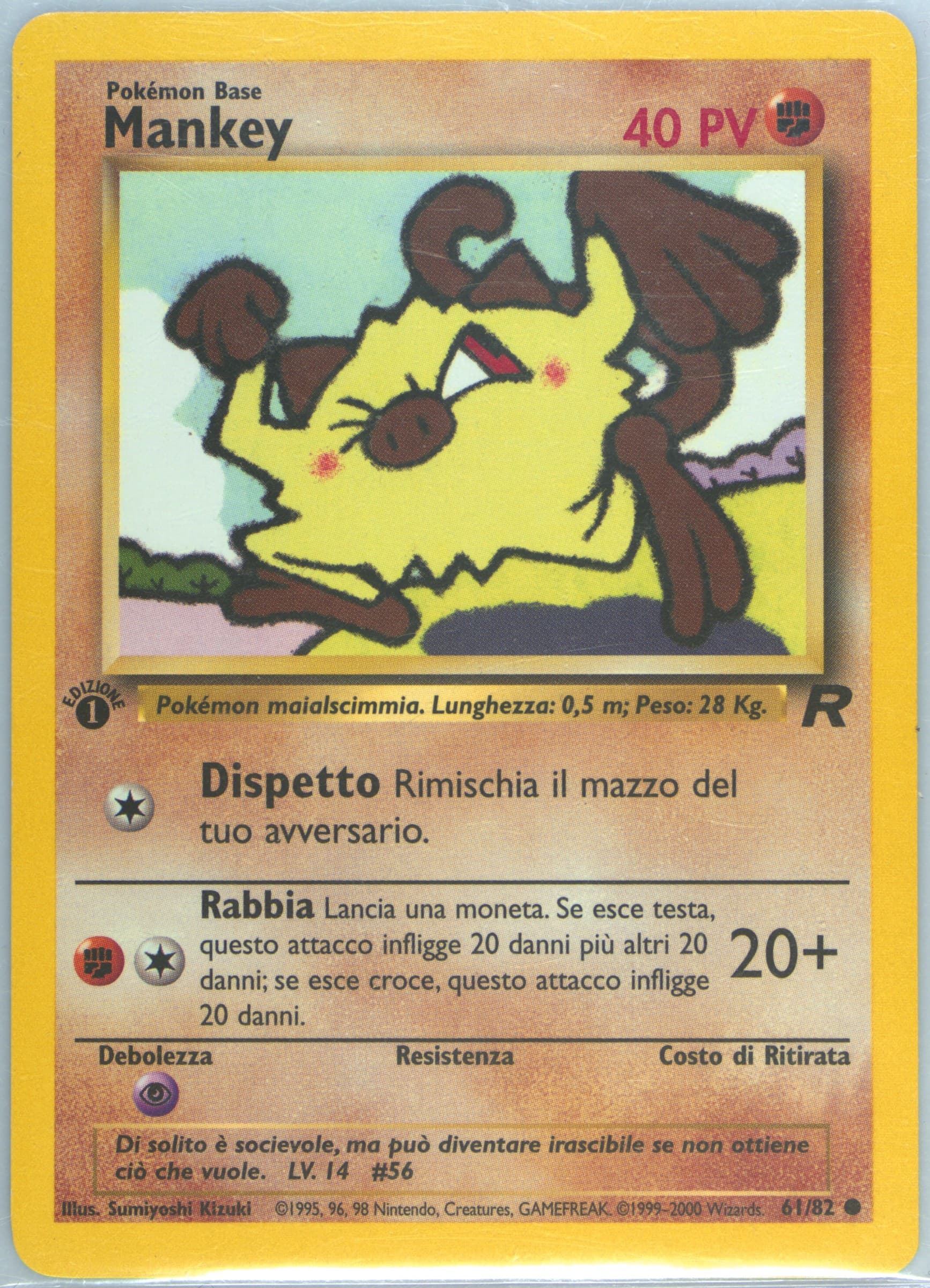 Mankey 1st Edition (61) 2001 Pokemon Italian Rocket