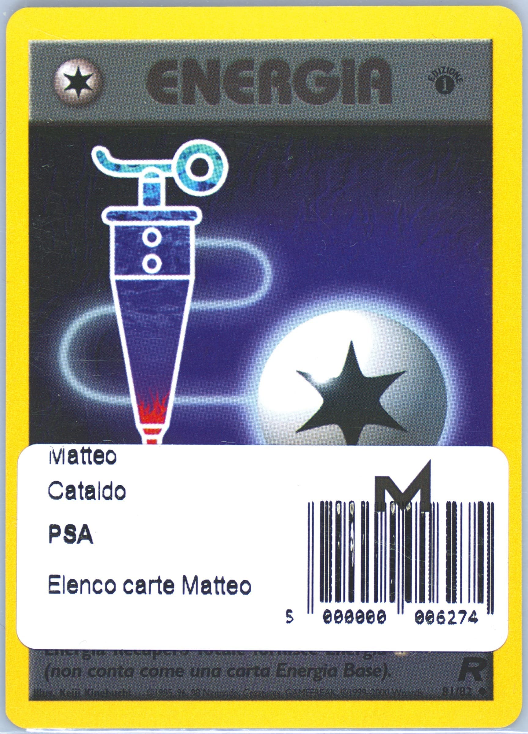 Energia Recupero Totale 1st Edition (81) 2001 Pokemon Italian Rocket