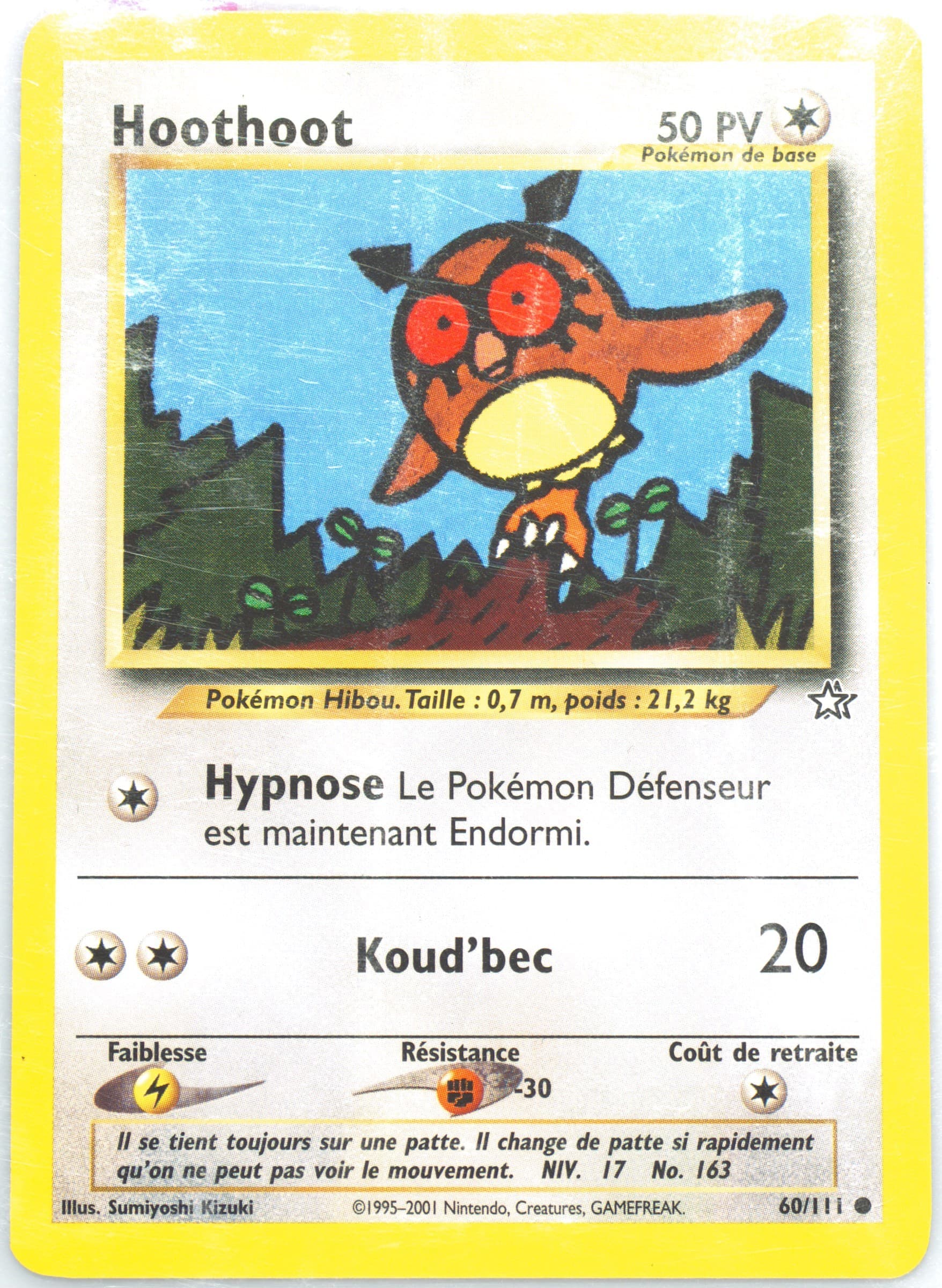 Hoothoot (60) 2001 Pokemon French Neo Genesis