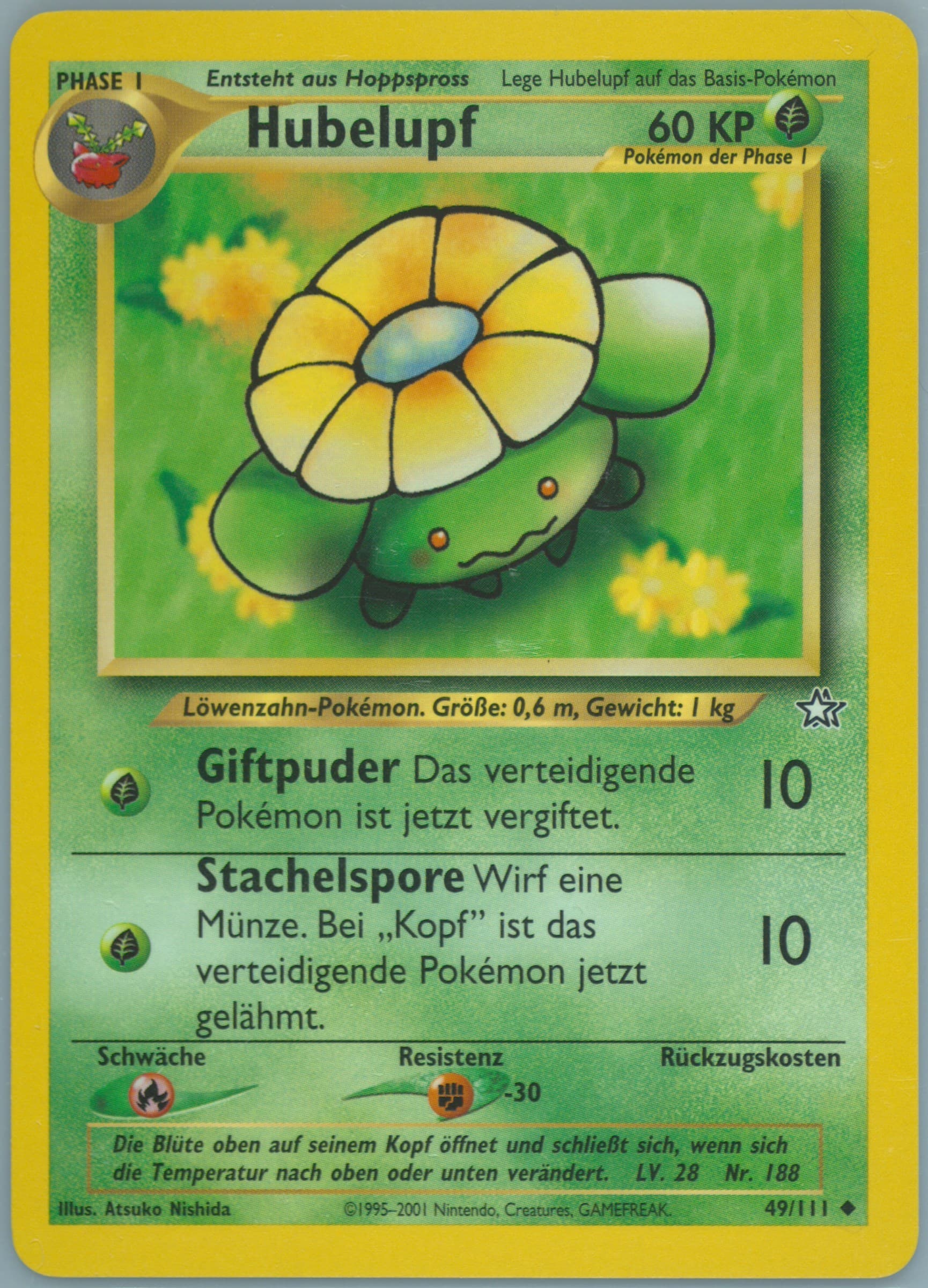 Hubelupf (49) 2001 Pokemon German Neo Genesis