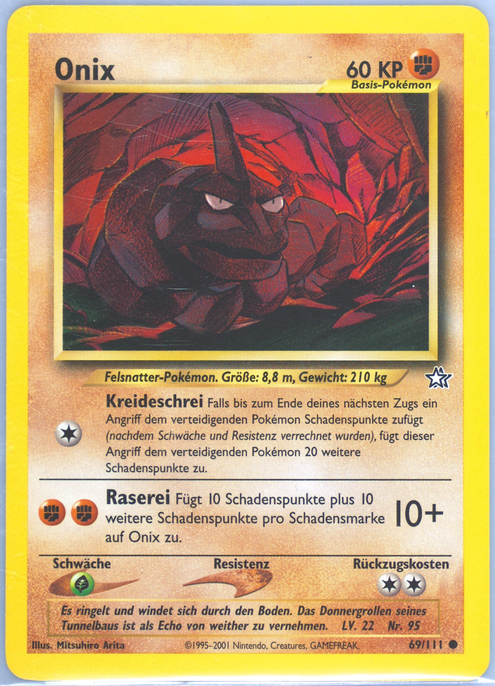 Onix (69) 2001 Pokemon German Neo Genesis