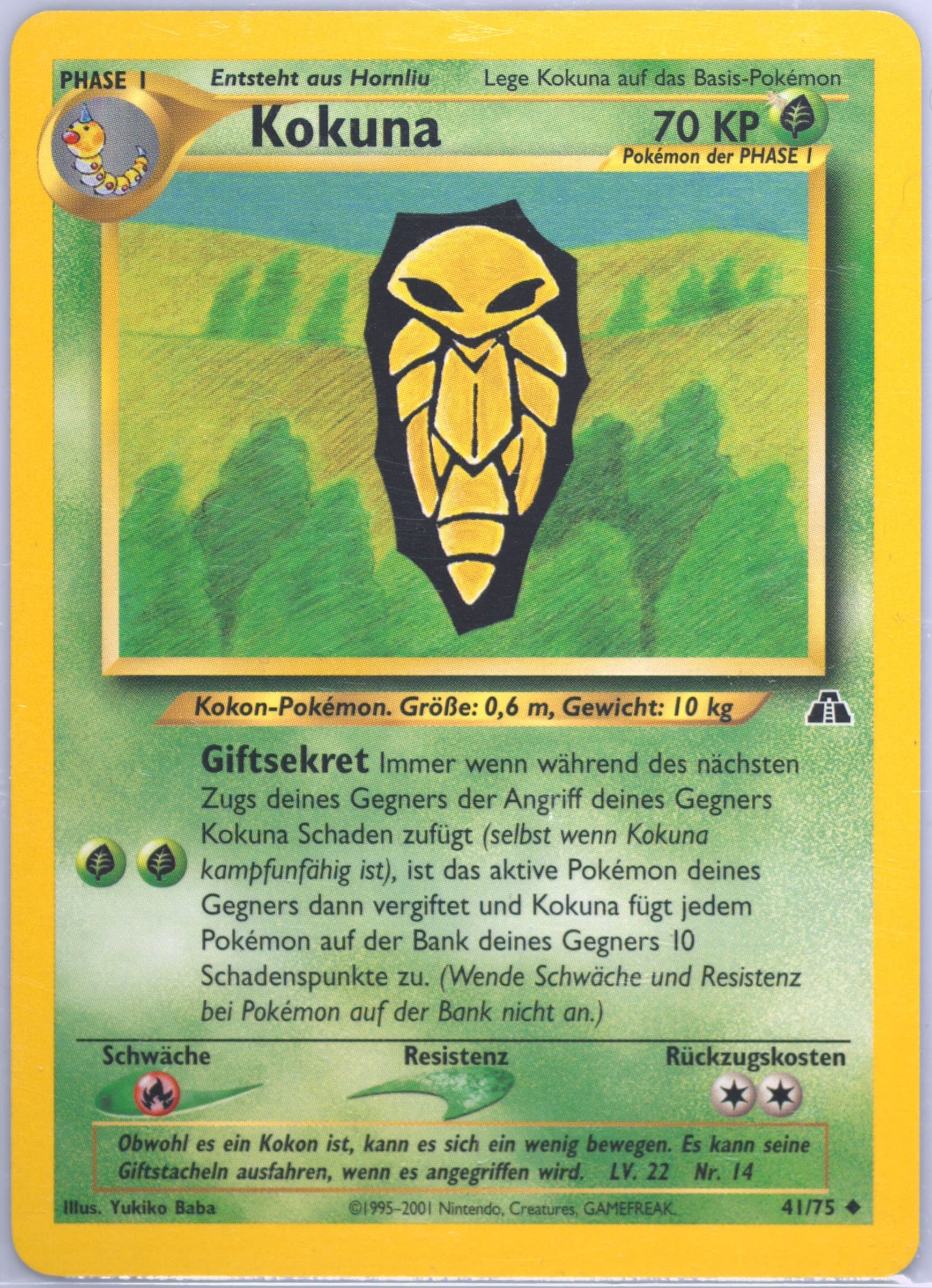 Kokuna German (41) 2001 Pokemon Neo Discovery