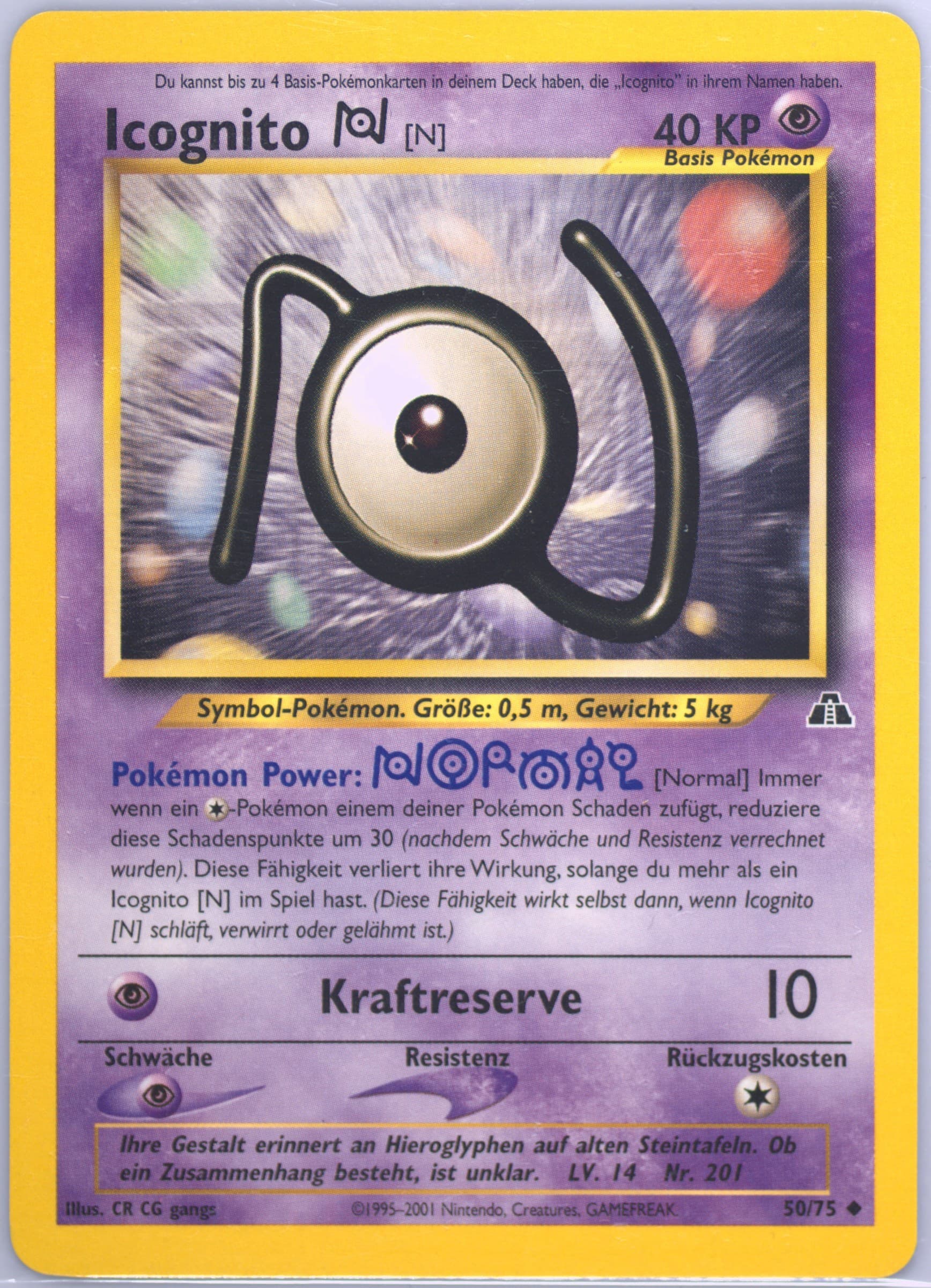 Icognito N German (50) 2001 Pokemon Neo Discovery
