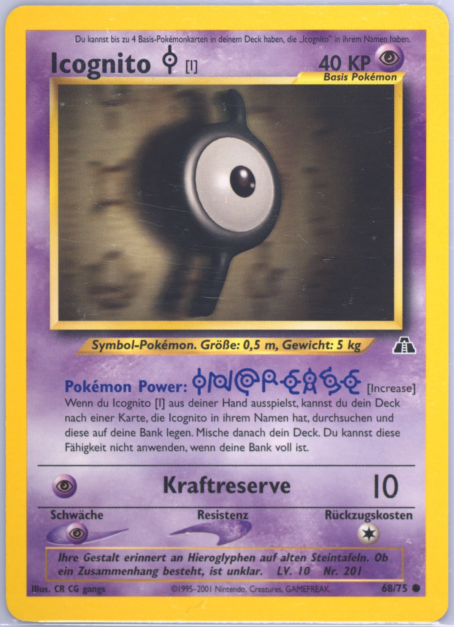 Icognito I German (68) 2001 Pokemon Neo Discovery