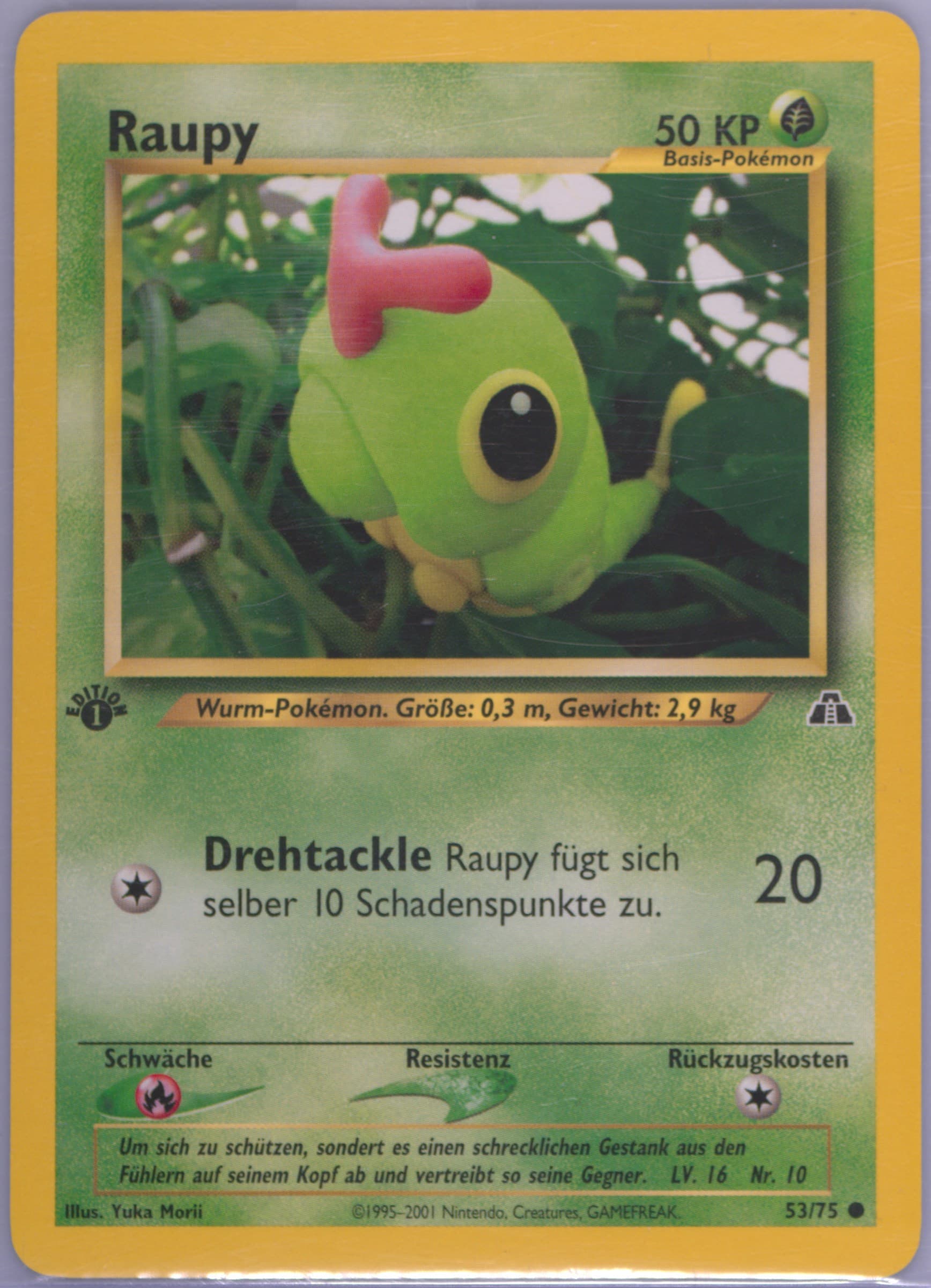 Raupy German-1st Edition (53) 2001 Pokemon Neo Discovery
