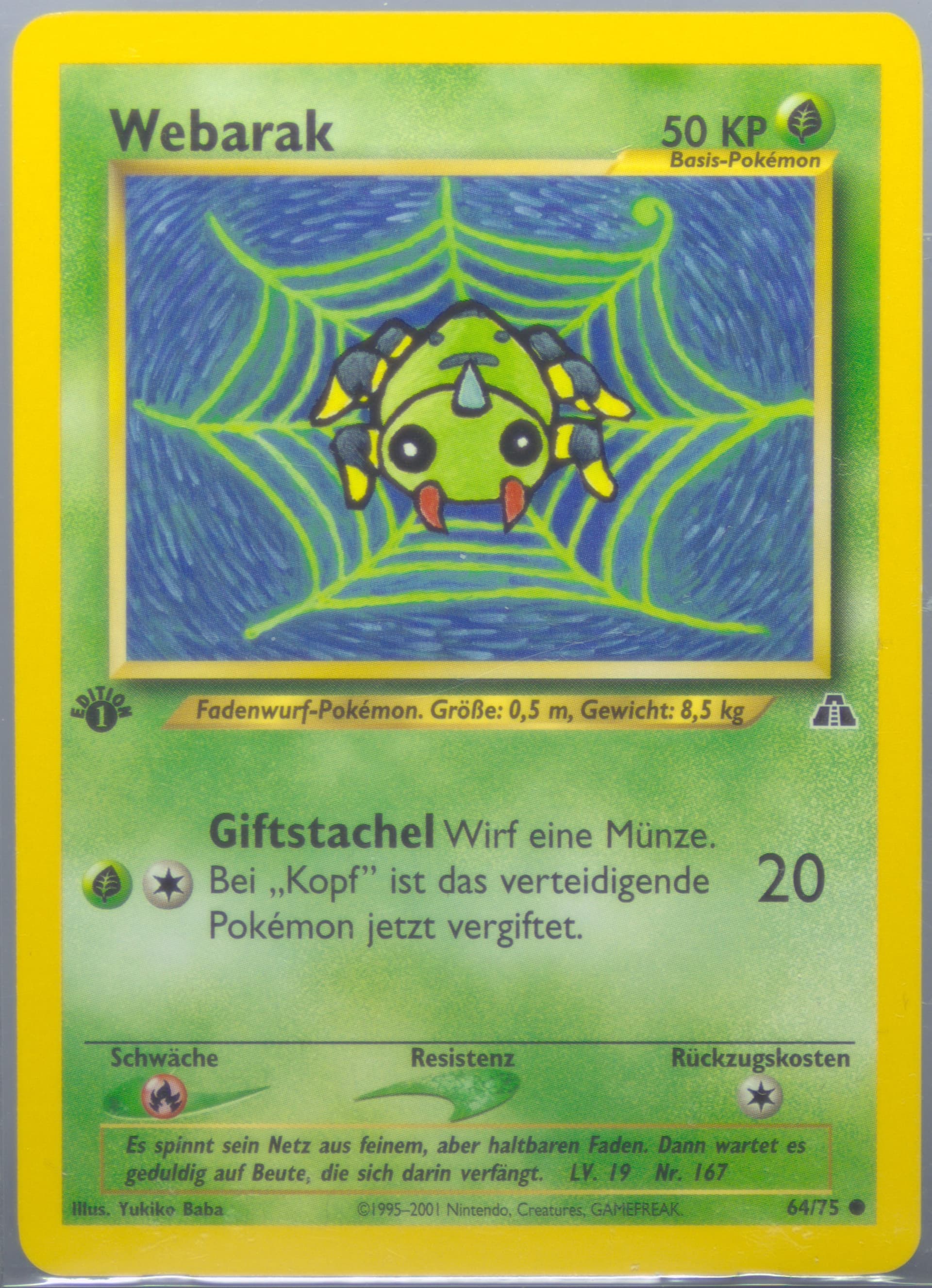 Webarak German-1st Edition (64) 2001 Pokemon Neo Discovery