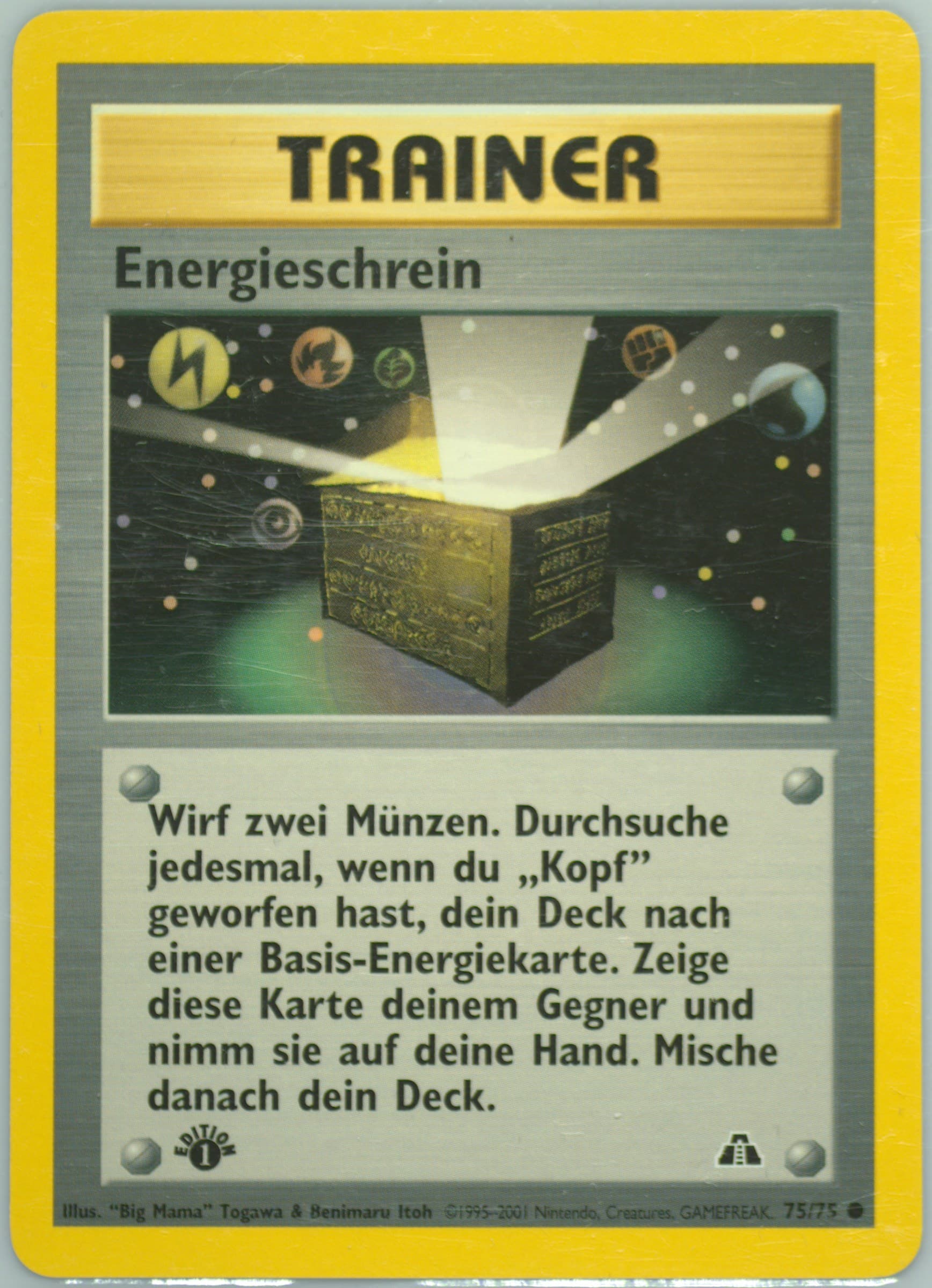 Energieschrein German-1st Edition (75) 2001 Pokemon Neo Discovery