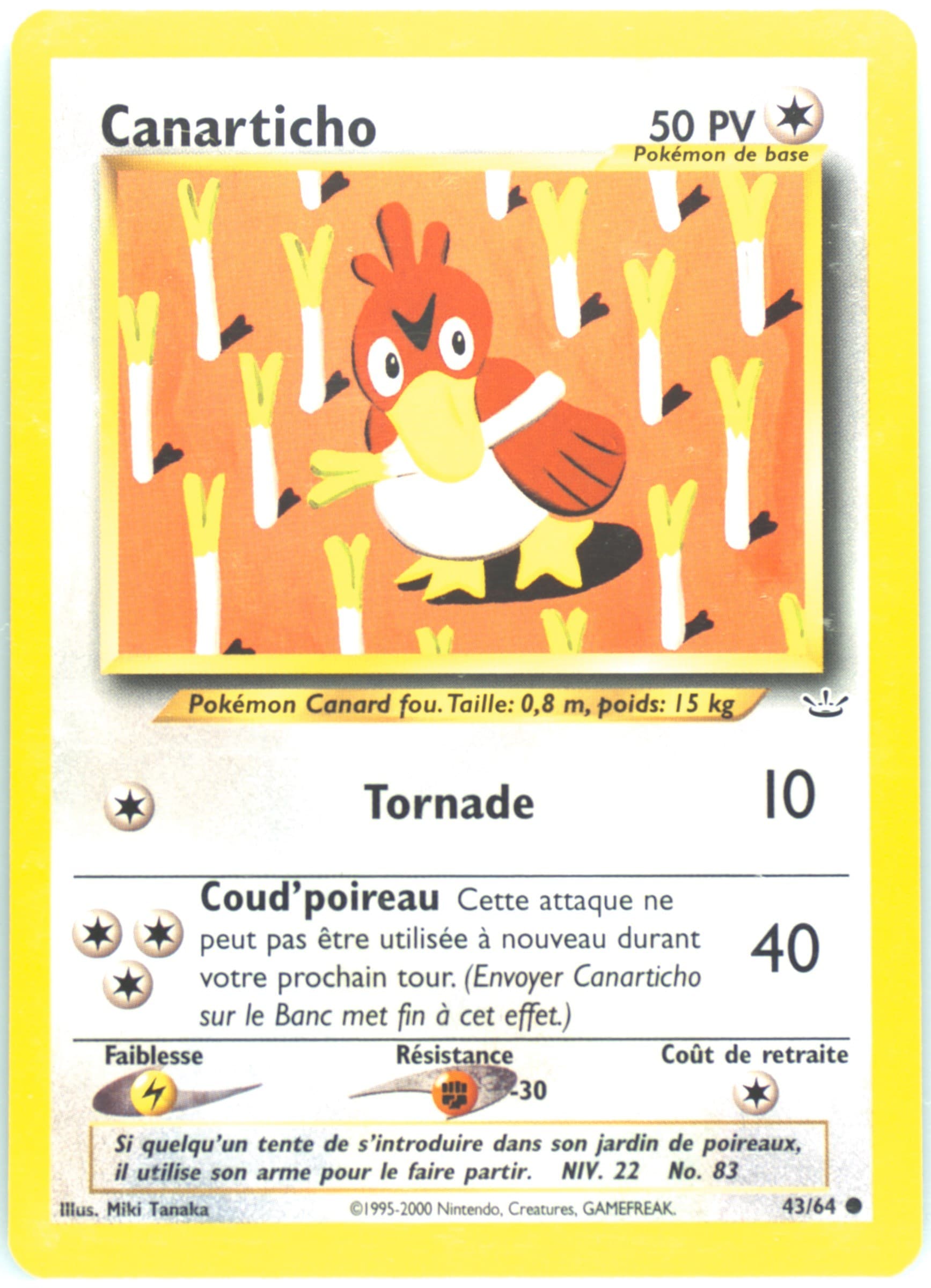 Canarticho (43) 2002 Pokemon French Neo Revelation