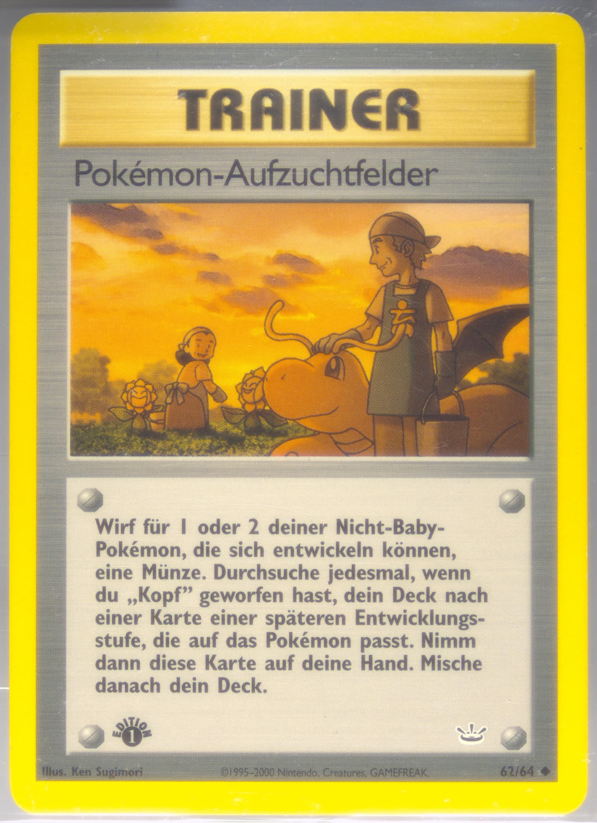 Pokemon-Aufzuchtfelder 1st Edition (62) 2002 Pokemon German Neo Revelation
