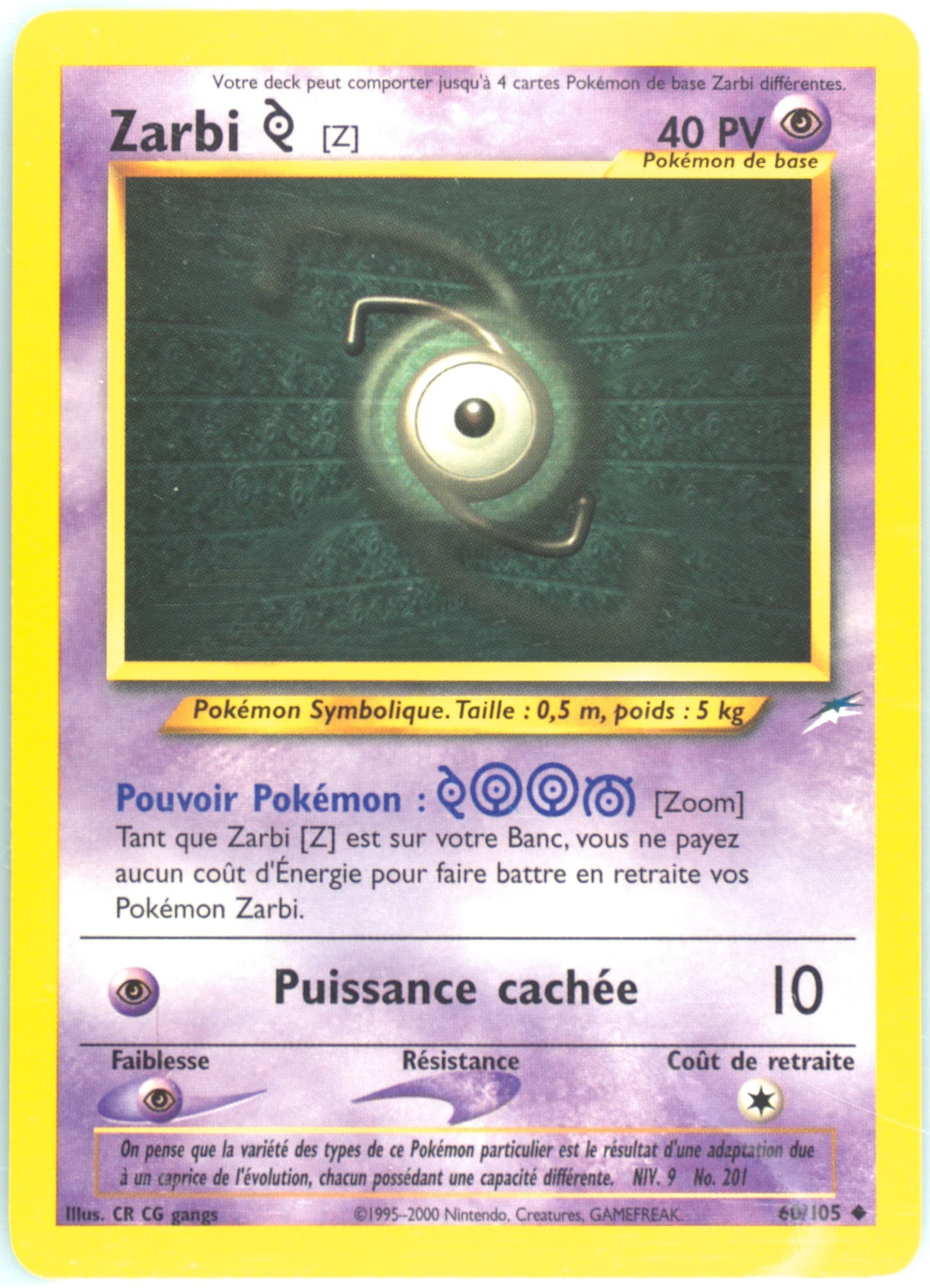 Zarbi Z French (60) 2002 Pokemon Neo Destiny