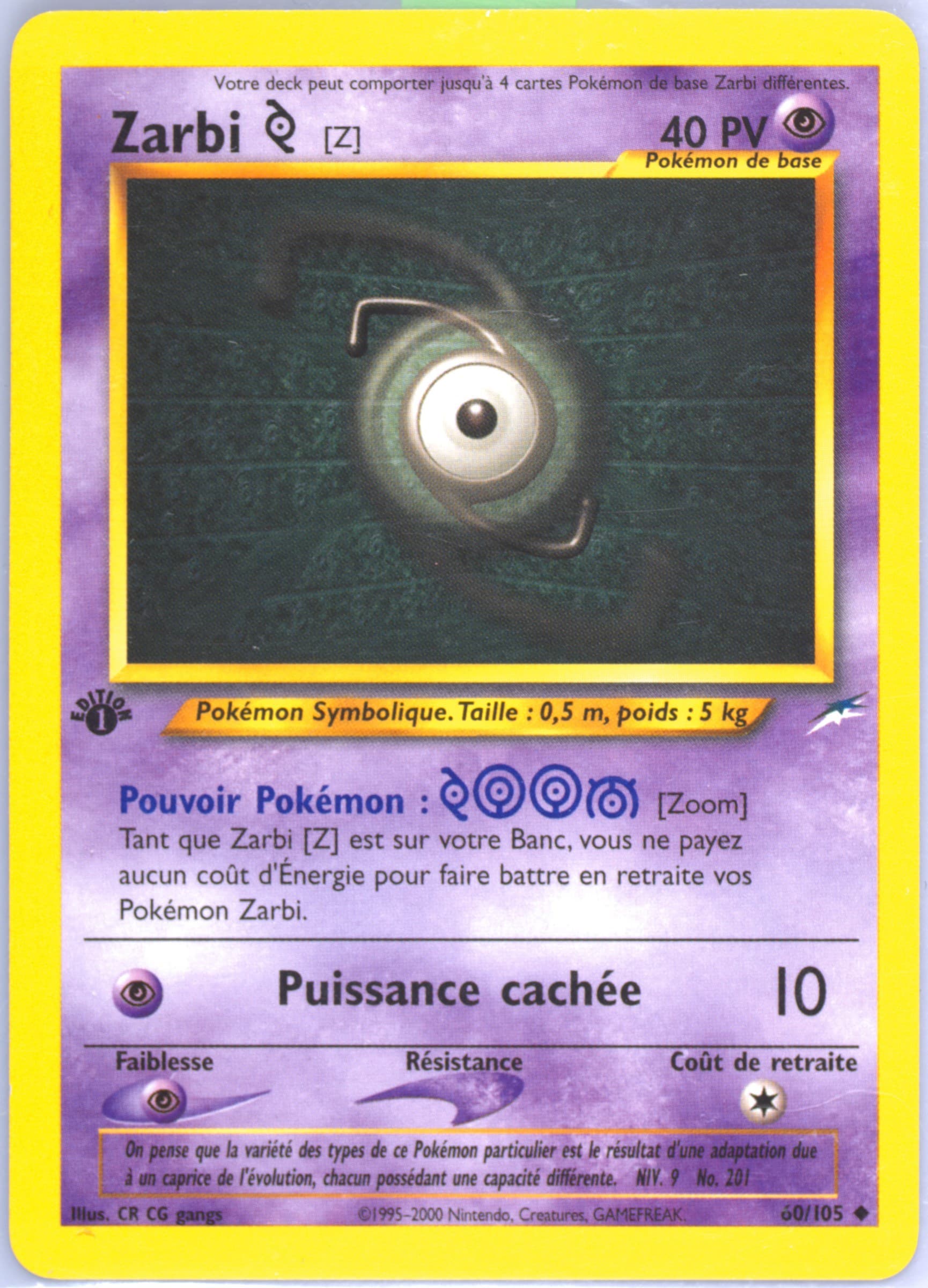Zarbi Z French-1st Edition (60) 2002 Pokemon Neo Destiny