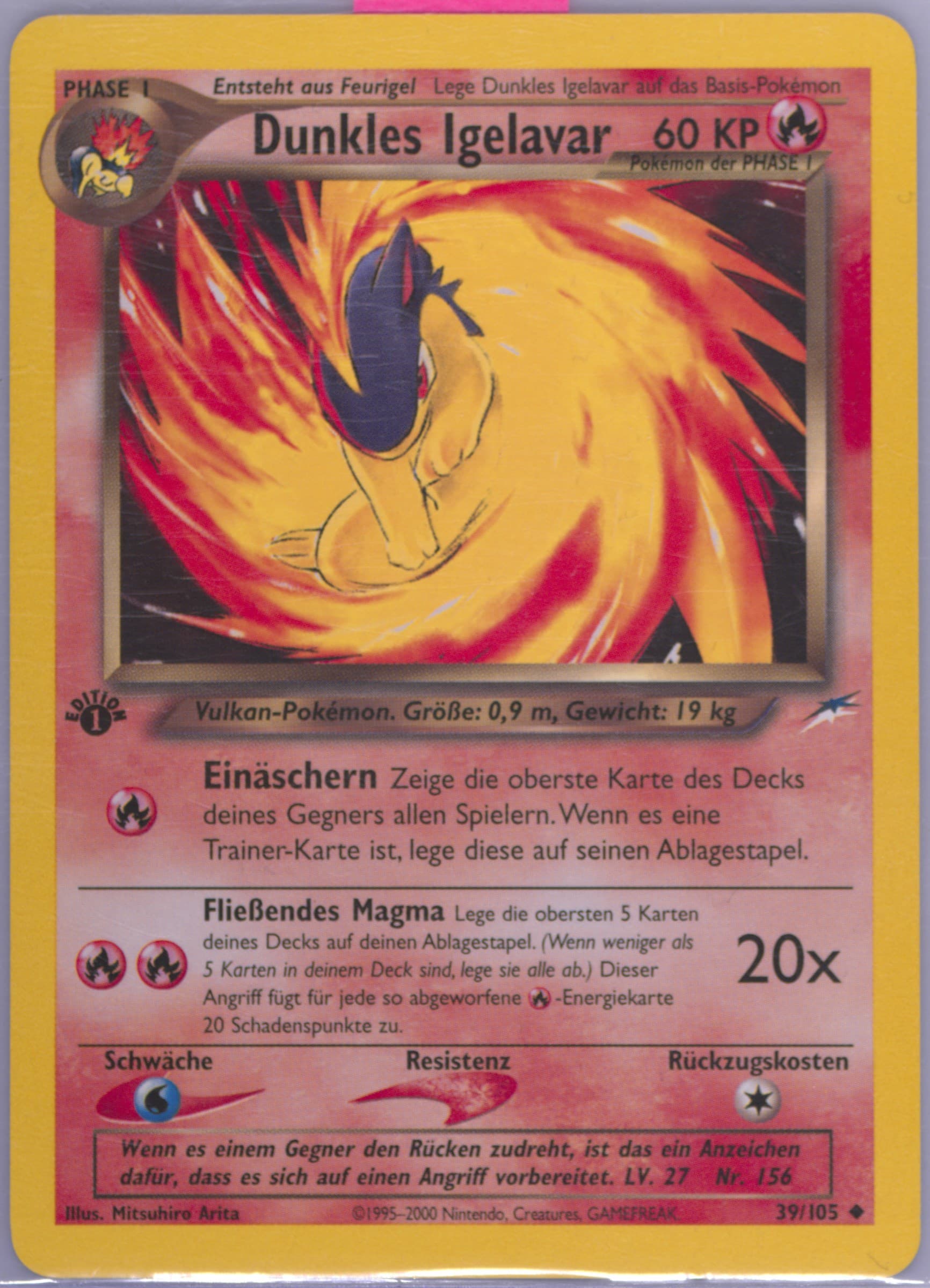 Dunkles Igelavar German-1st Edition (39) 2002 Pokemon Neo Destiny