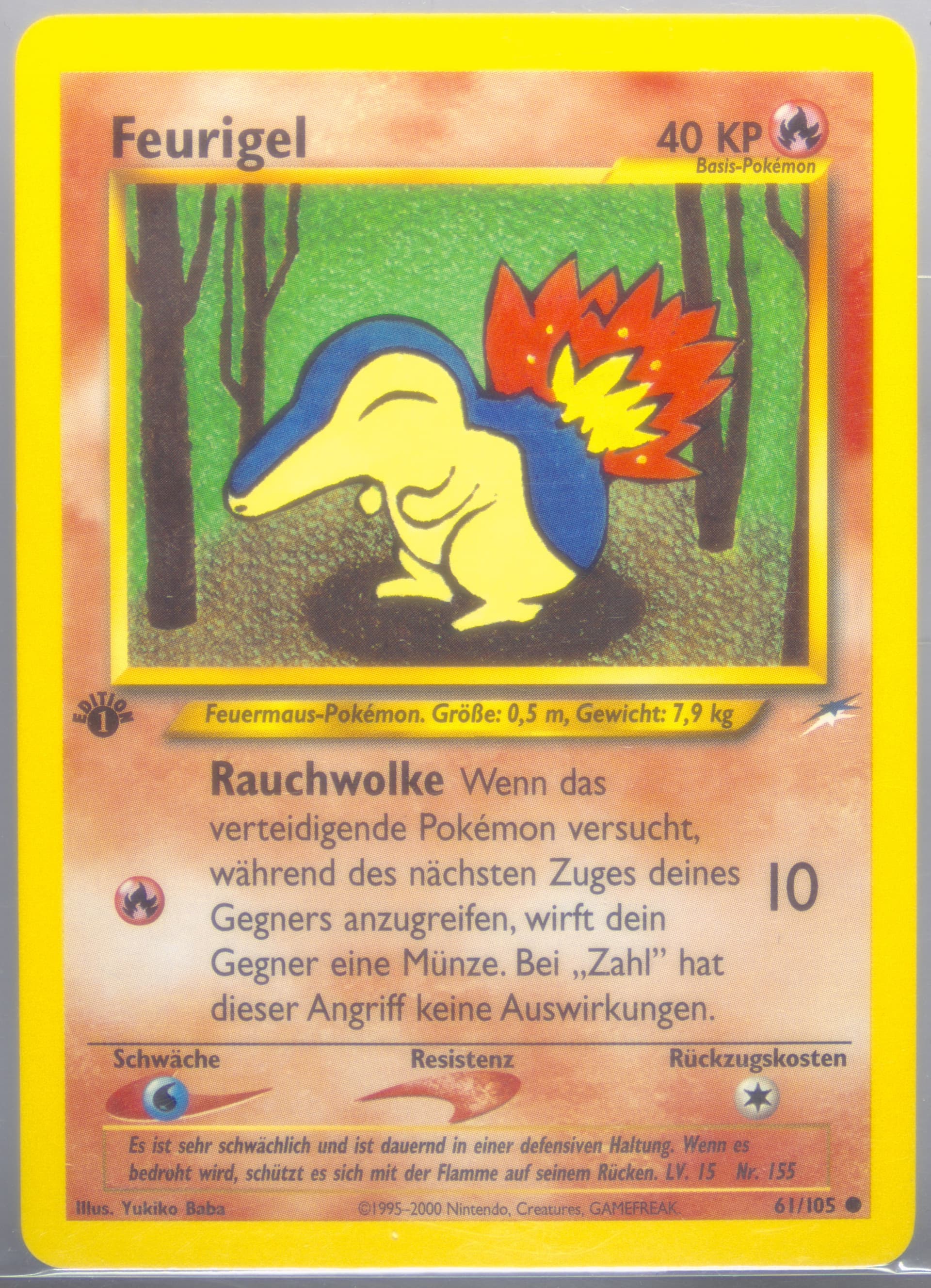 Feurigel German-1st Edition (61) 2002 Pokemon Neo Destiny
