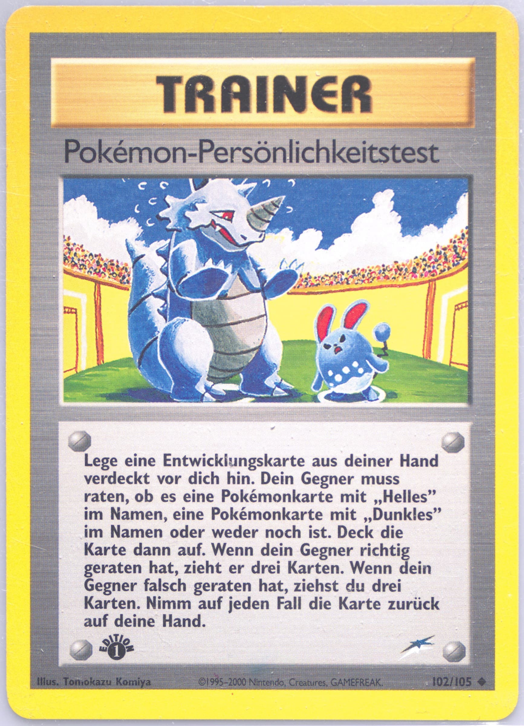Pokemon-Personlichkeitstest German-1st Edition (102) 2002 Pokemon Neo Destiny
