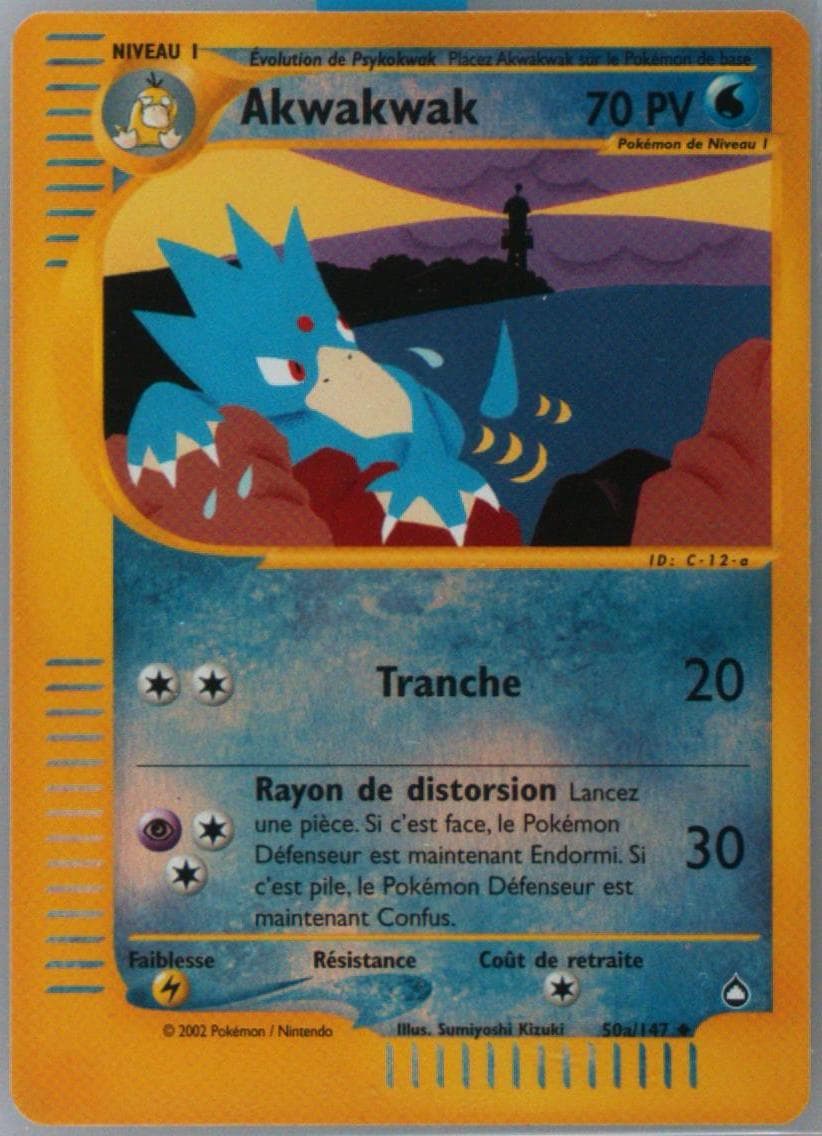 Akwakwak-Reverse Foil French (50a) 2003 Pokemon Aquapolis