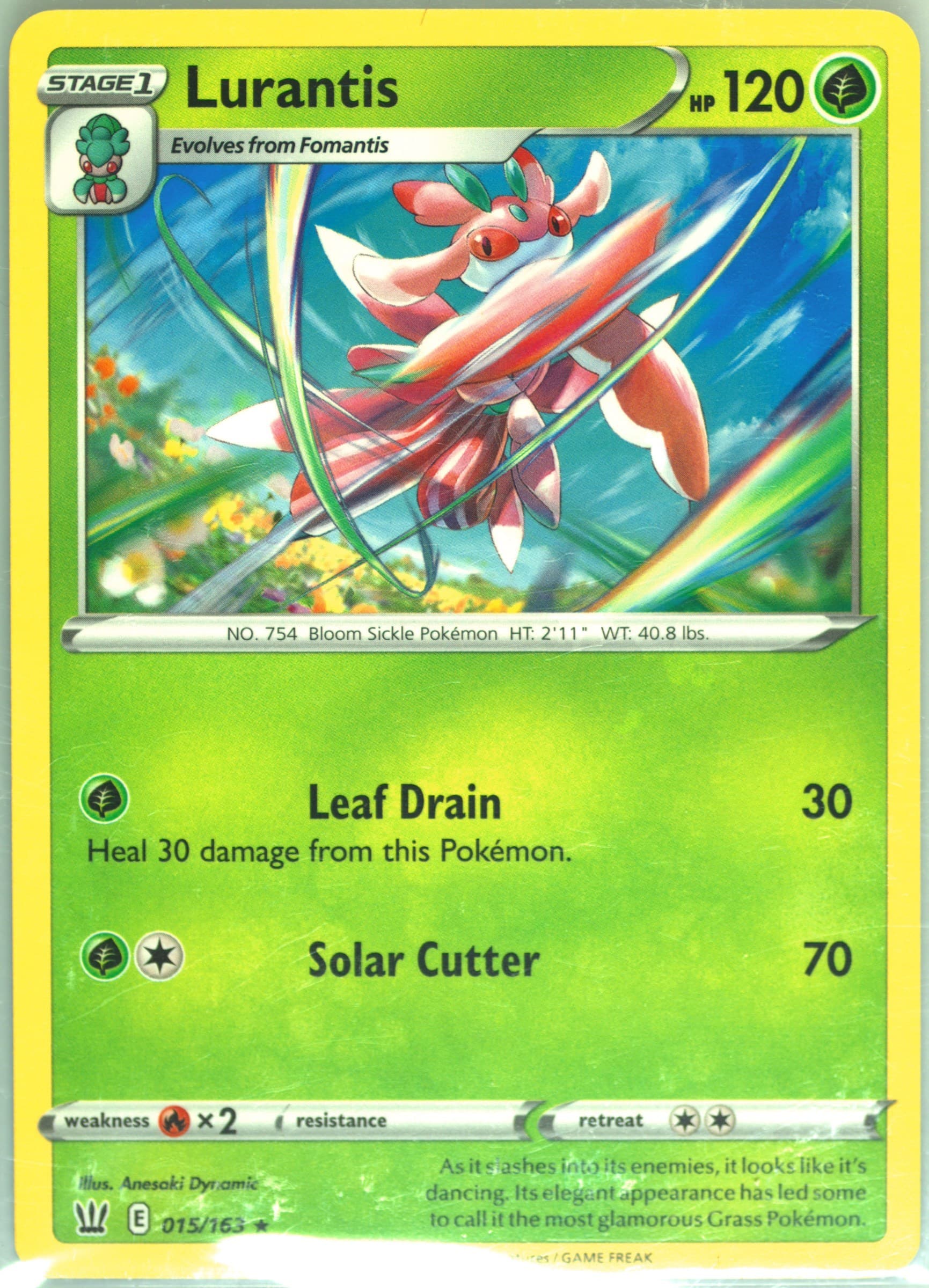 Lurantis (015) 2021 Pokemon Sword & Shield Battle Styles